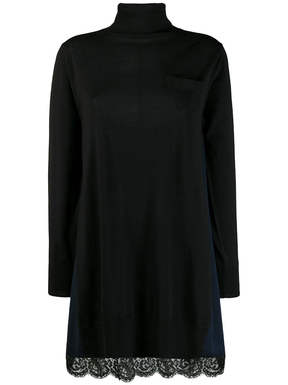 roll neck jumper dress - 1