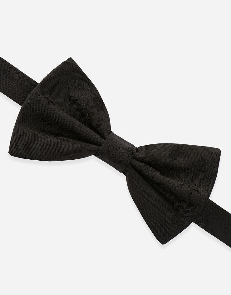 Tie-print silk jacquard bow tie - 3