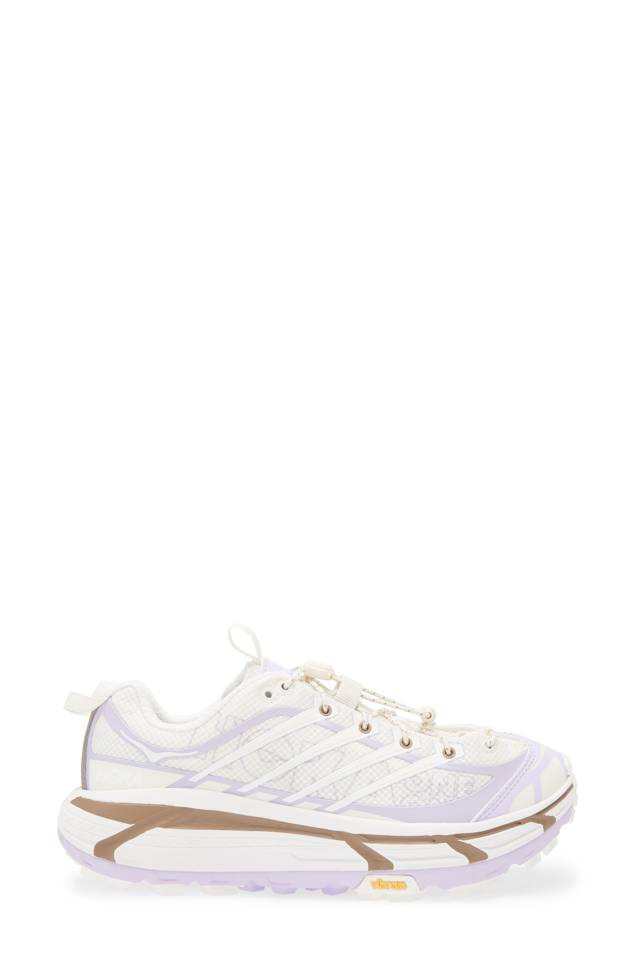 HOKA Mafate Three2 Wordmark Sneaker in Alabaster /Iris Flower at Nordstrom - 3