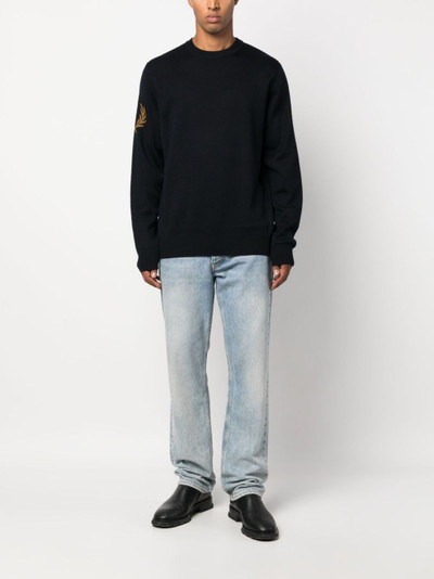 Fred Perry logo-embroidered crew-neck jumper outlook