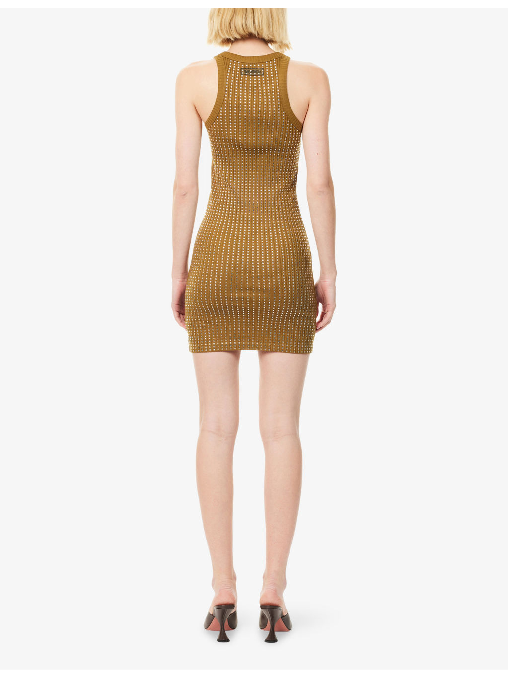 Embellished Ribbed Cotton-Jersey Mini Dress - 4