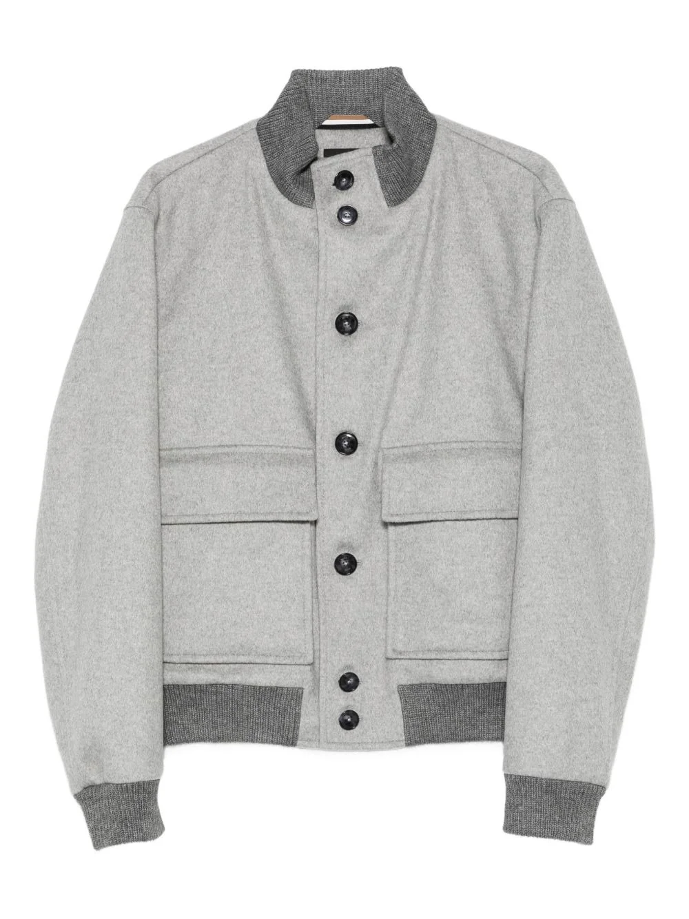 button-fastening pocket bomber jacket - 1