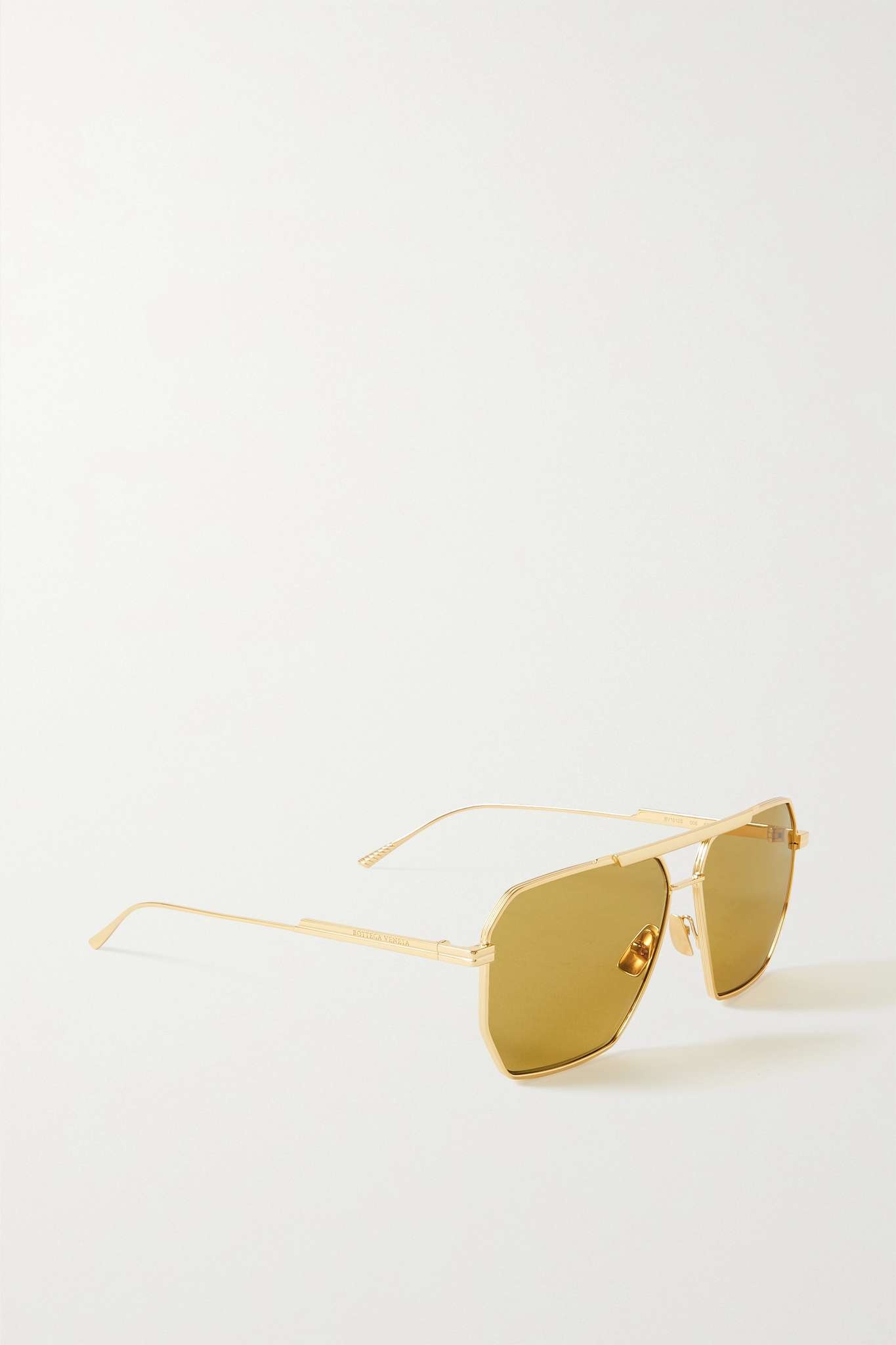 Aviator-style gold-tone sunglasses - 3