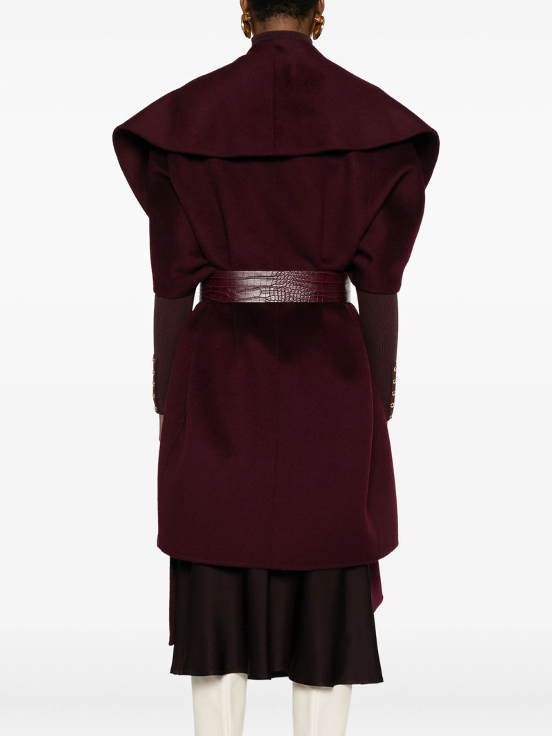 Elisabetta Franchi Belted Wool Cape 5