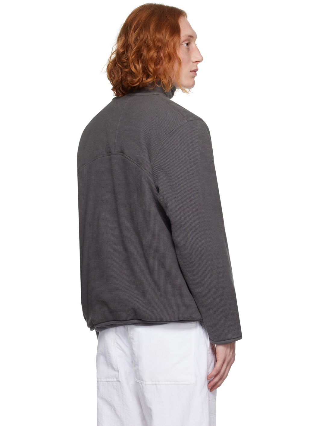 Gray Waffle Turtleneck - 3