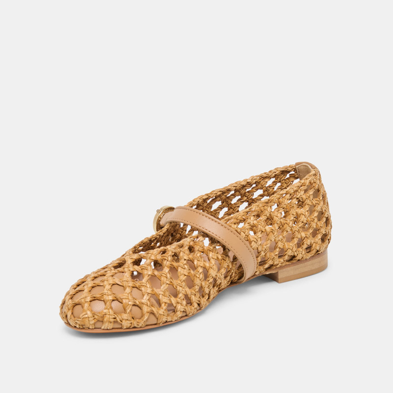 DOVER BALLET FLATS TAN WOVEN STELLA 4