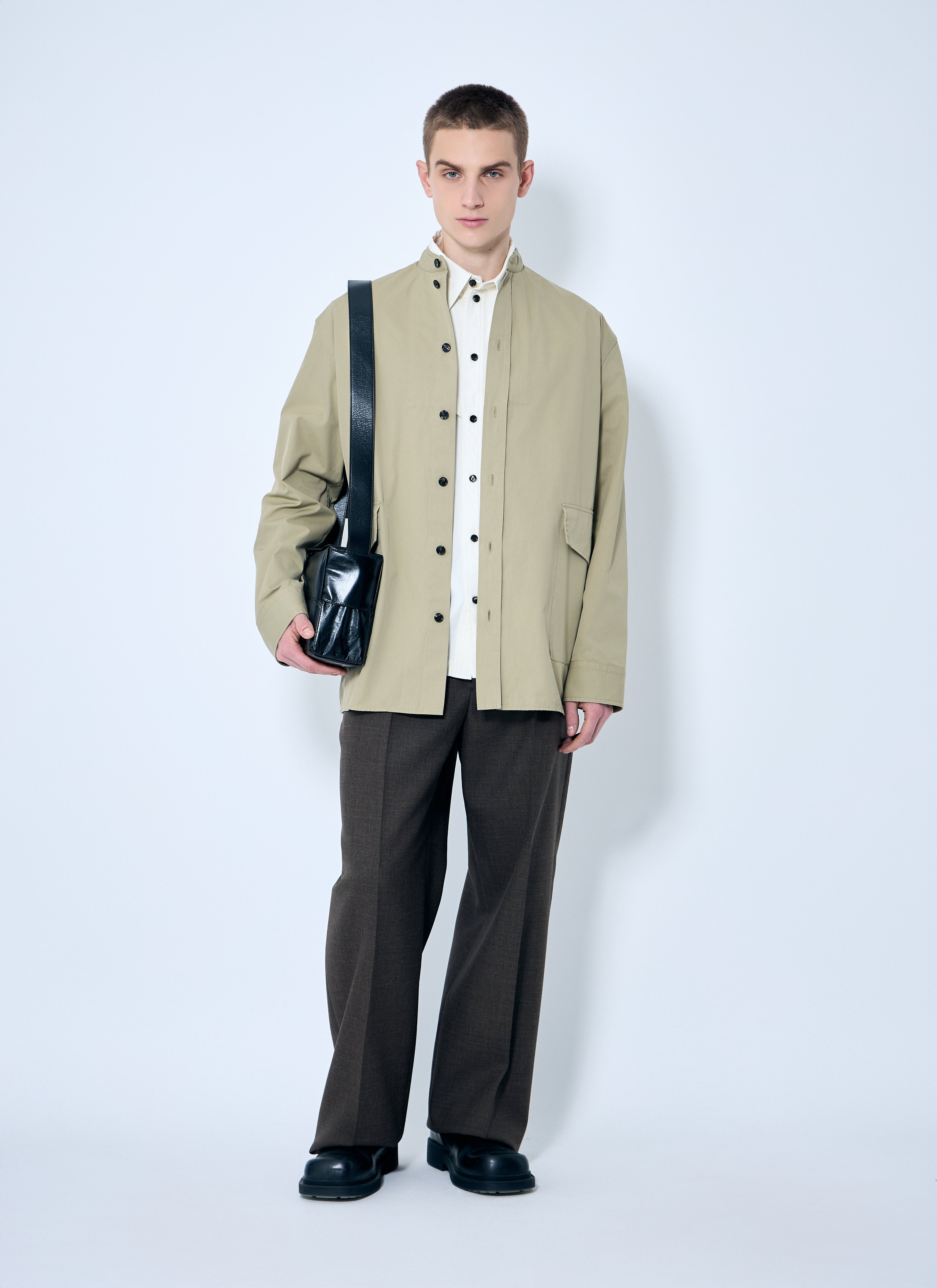 Bottega Veneta Men Light-Cotton Twill Overshirt - 2
