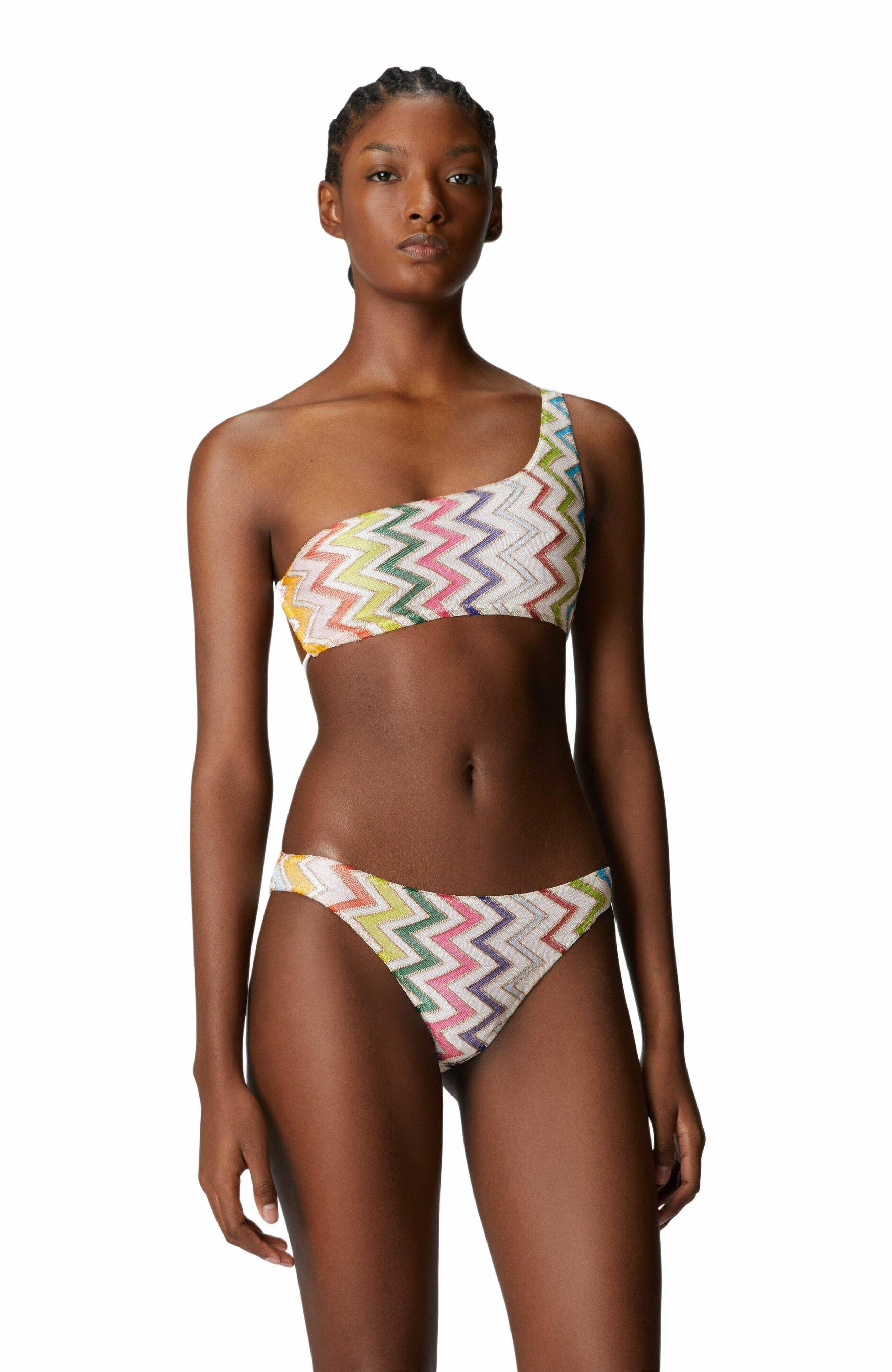 Missoni One-shoulder Bikini With Double Ties in Multicoloured at Nordstrom - 1