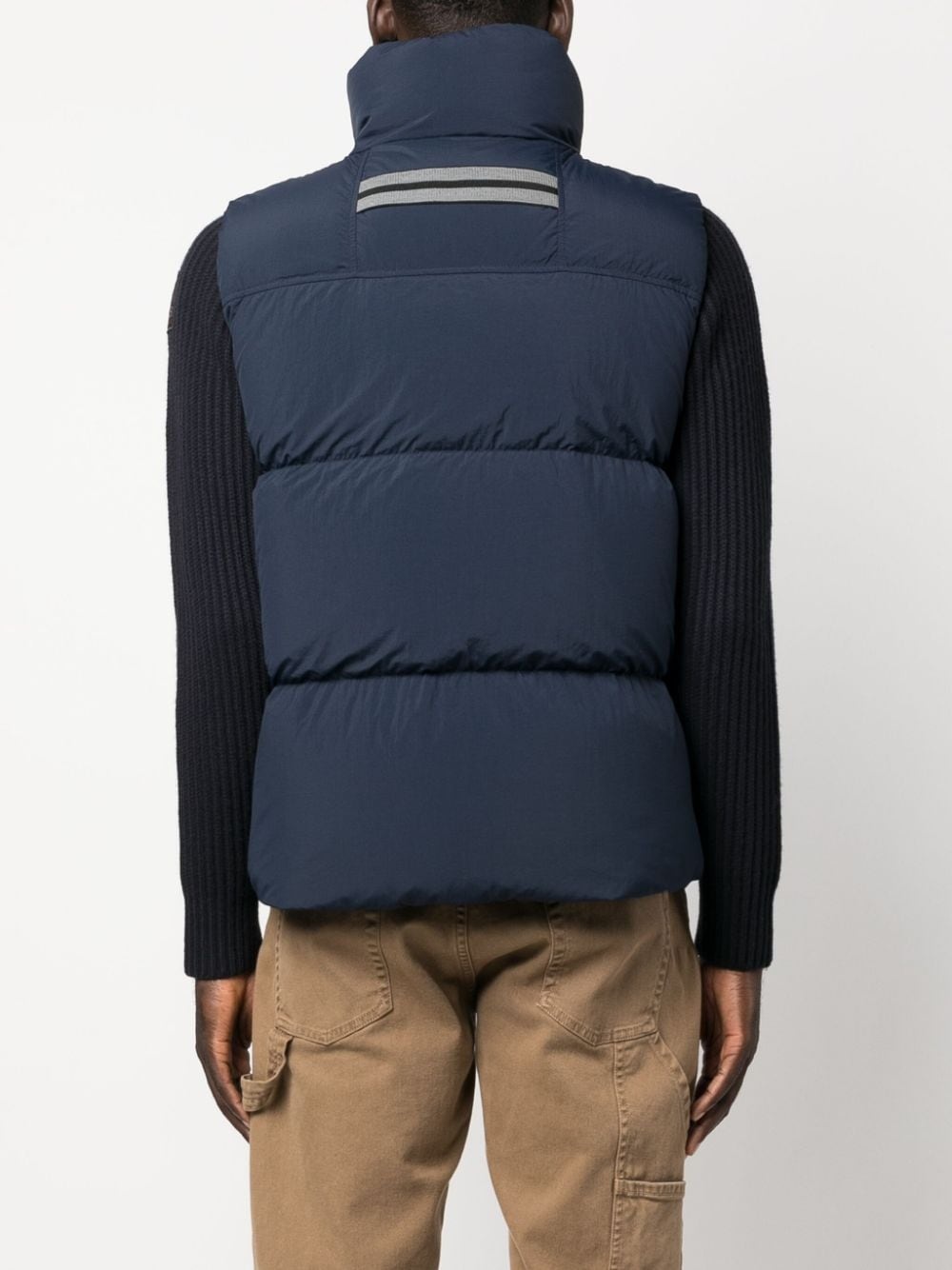 logo-patch padded gilet - 4