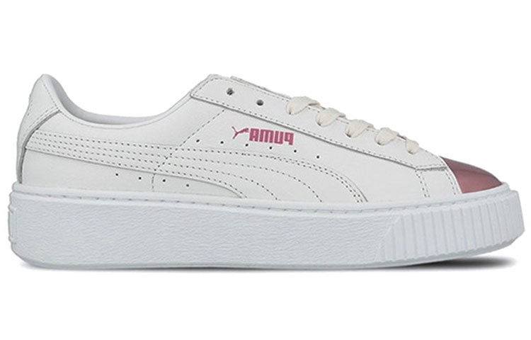 (WMNS) PUMA Basket Platform Metallic 'S 'White/Lilac Snow' 366169-04 - 2