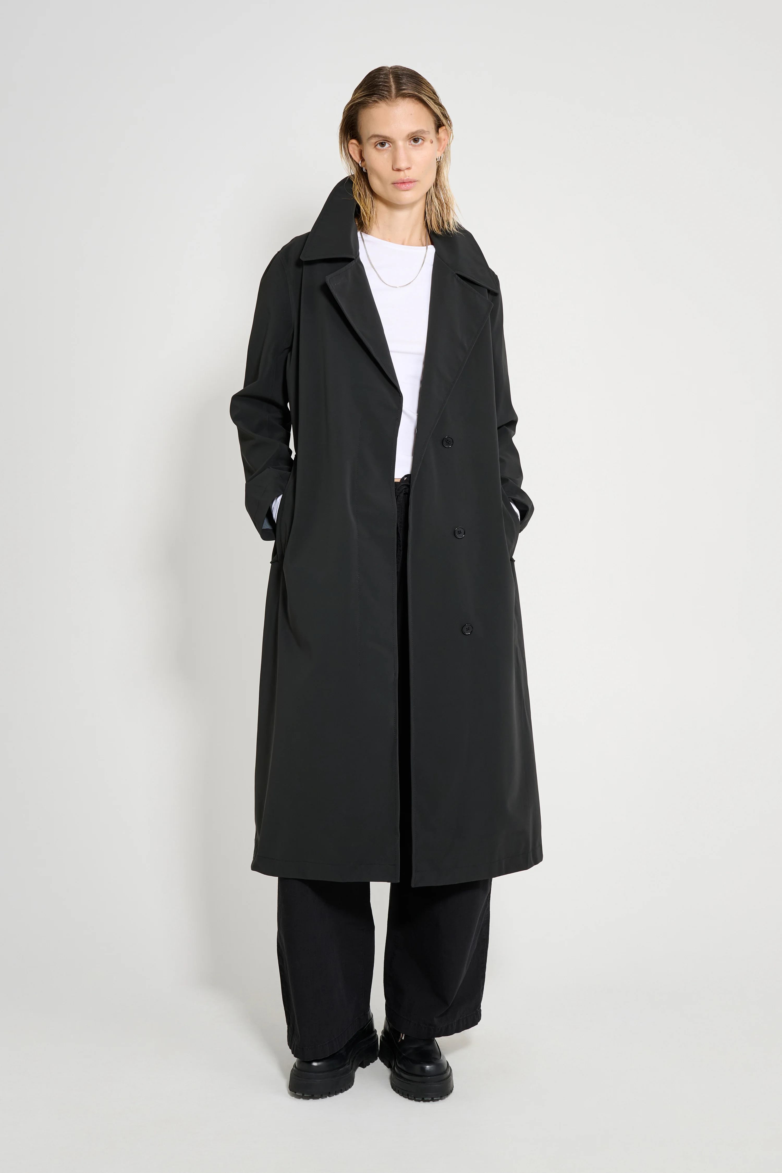 Wayfair Trench Coat Black - 1