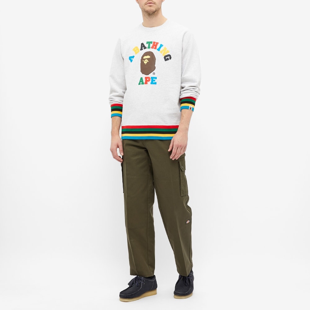 A Bathing Ape College Line Rib Crew Sweat - 6