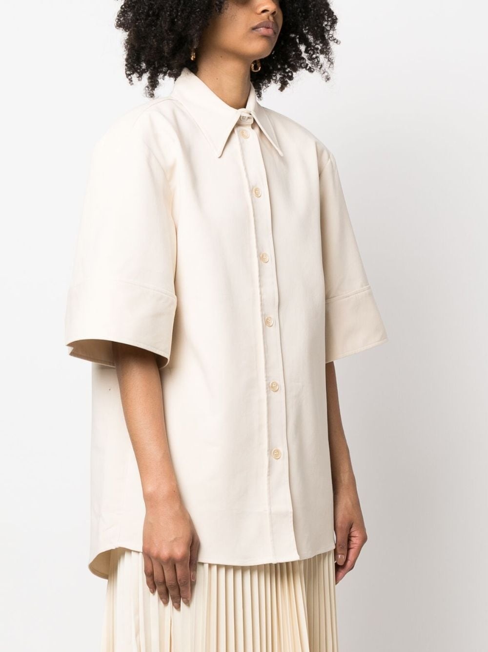 stretch-cotton short-sleeve shirt - 3