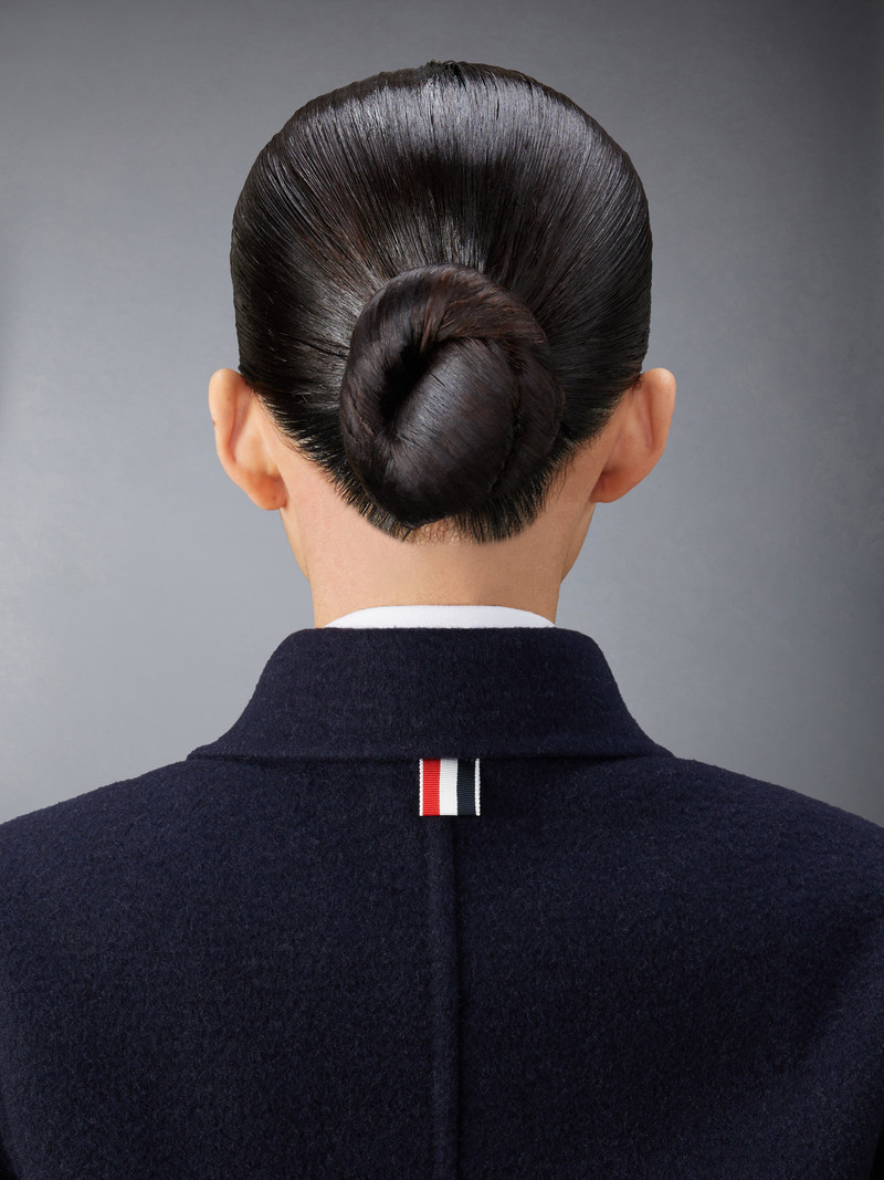 Wool Cashmere Armband Bell Sleeve Jacket With Shearling Collar 8