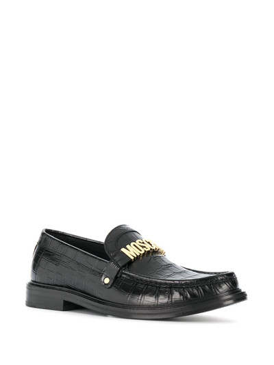 Moschino lettering logo loafers outlook