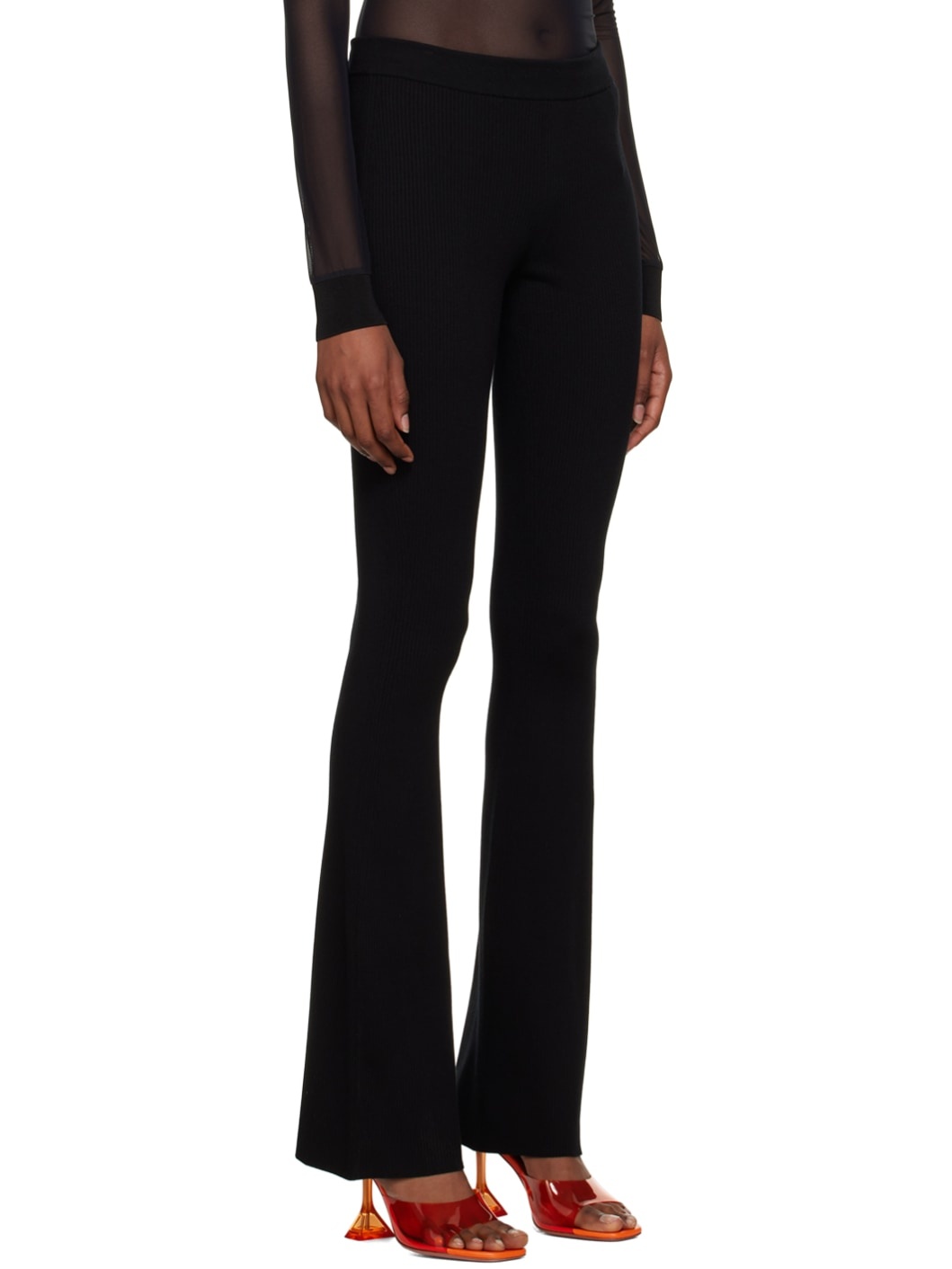 Black Flared Leggings - 2