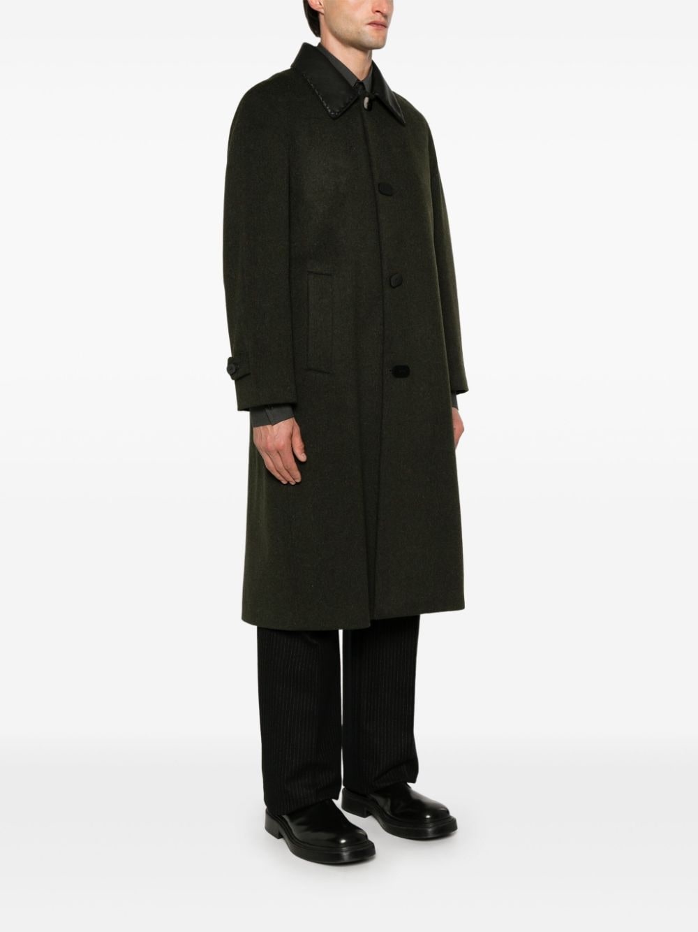 pleat-detail coat - 3
