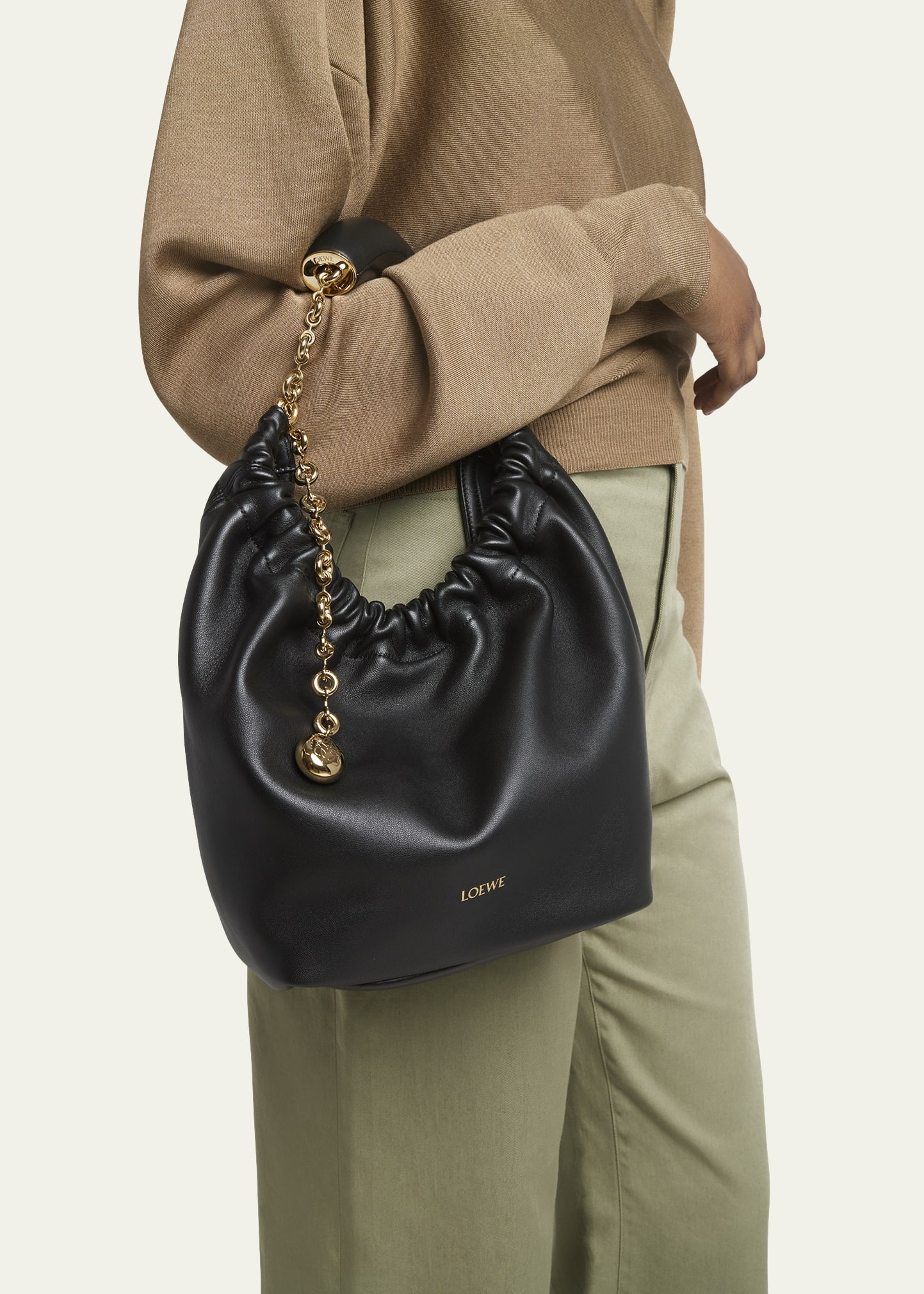 Squeeze Small Shoulder Bag in Napa Leather - 2