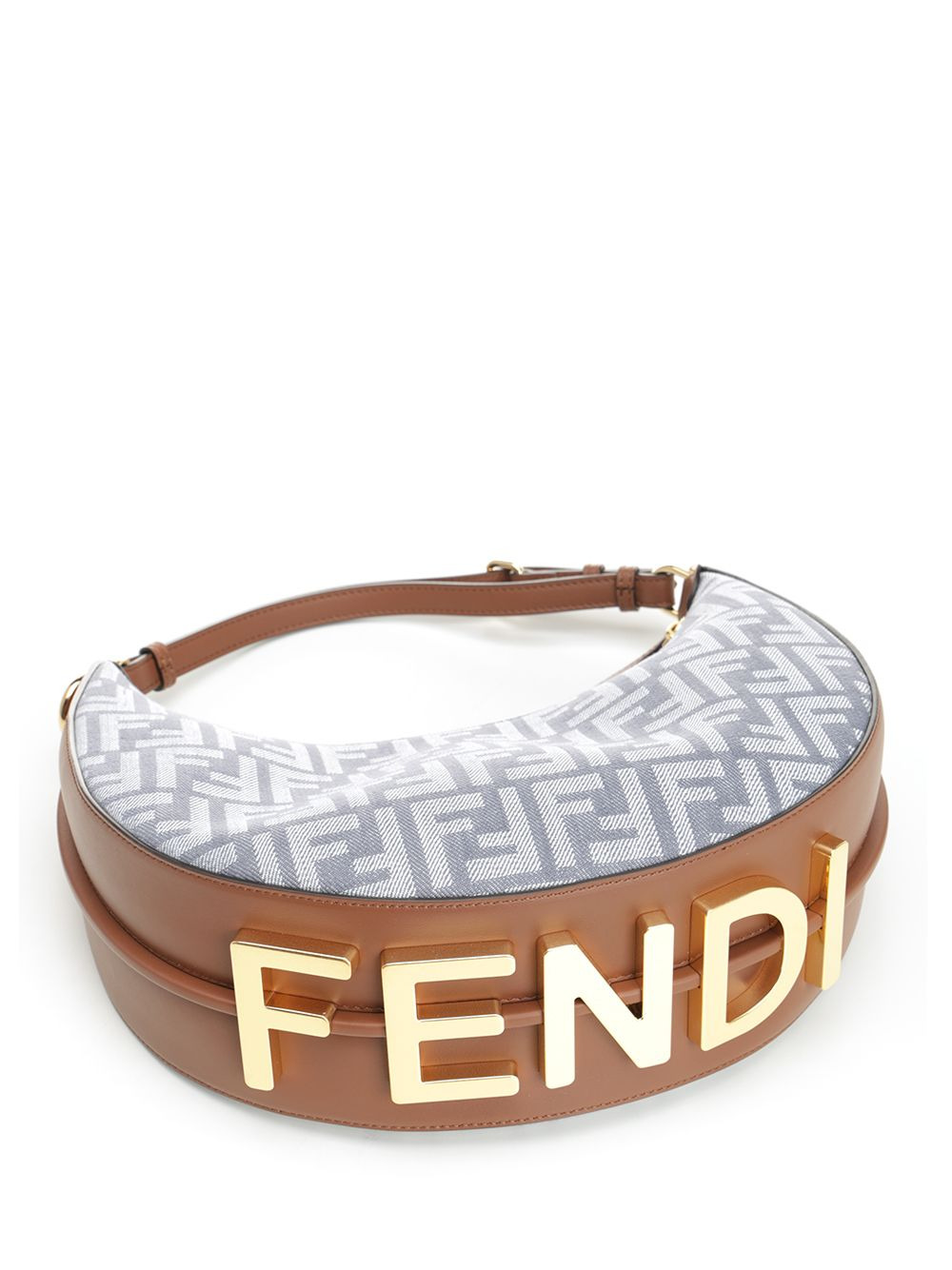 Fendigraphy Small Canvas All Over Ff Shoulder Bags Blue - 5