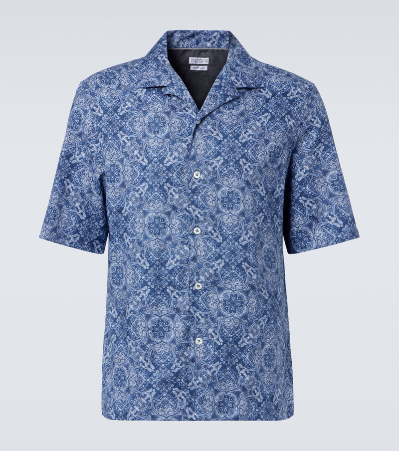 Printed cotton shirt - 1