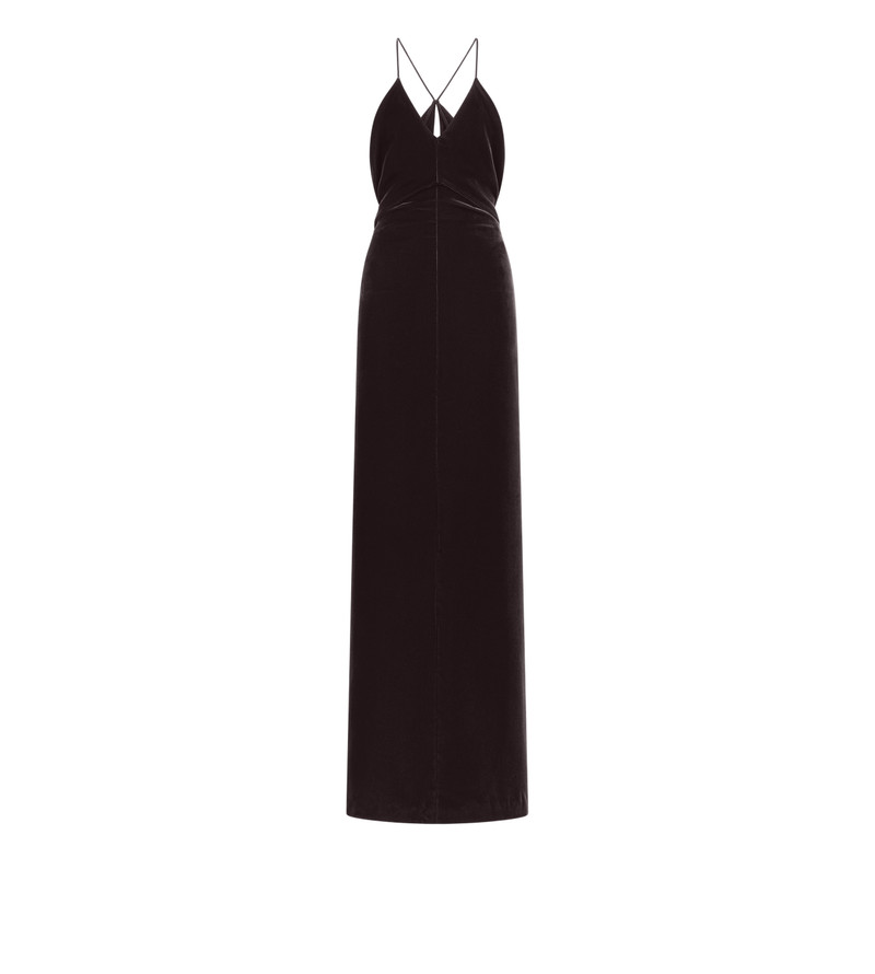 V-NECK EVENING DRESS WITH CUT OUT 1