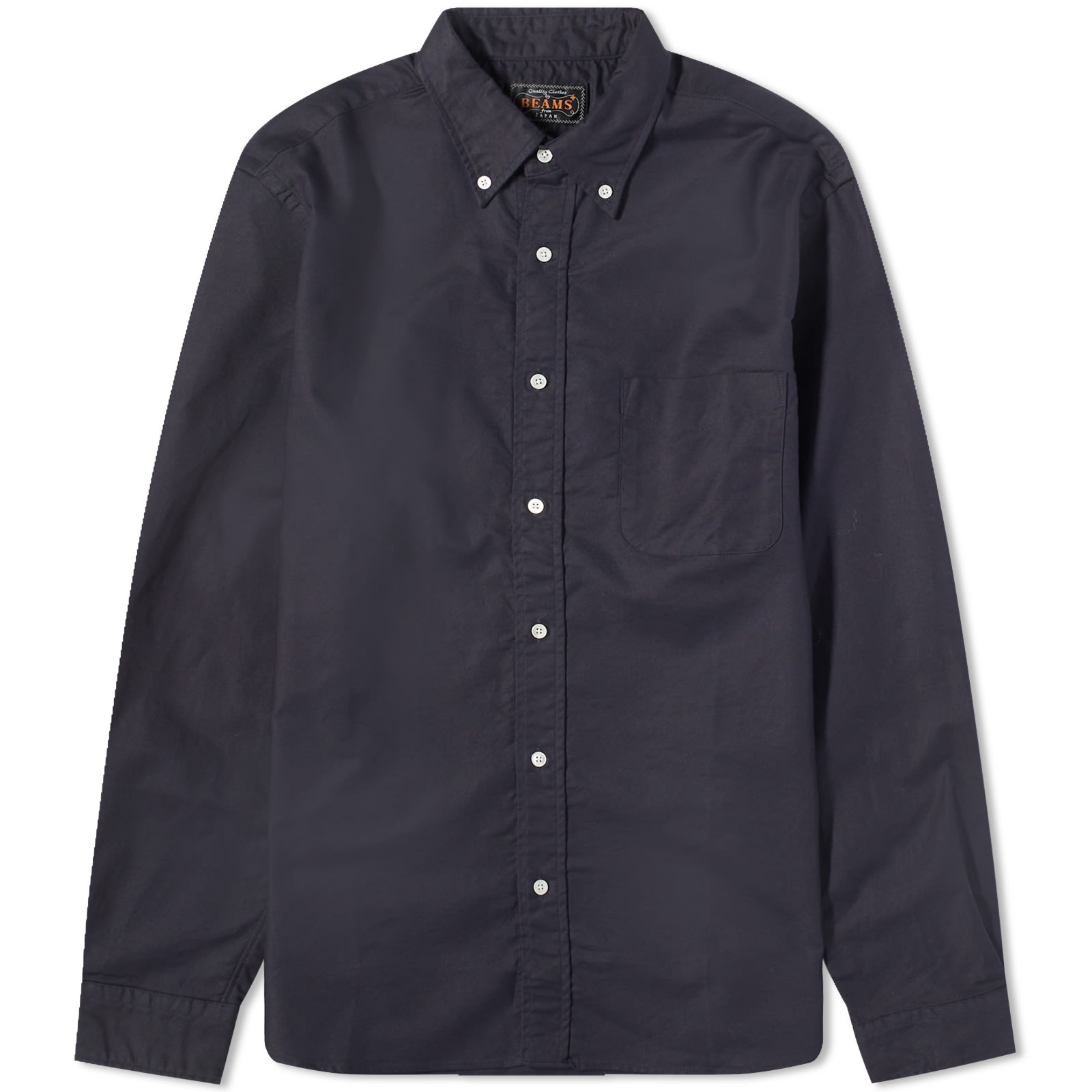 Beams Plus Button Down Solid Oxford Shirt - 1