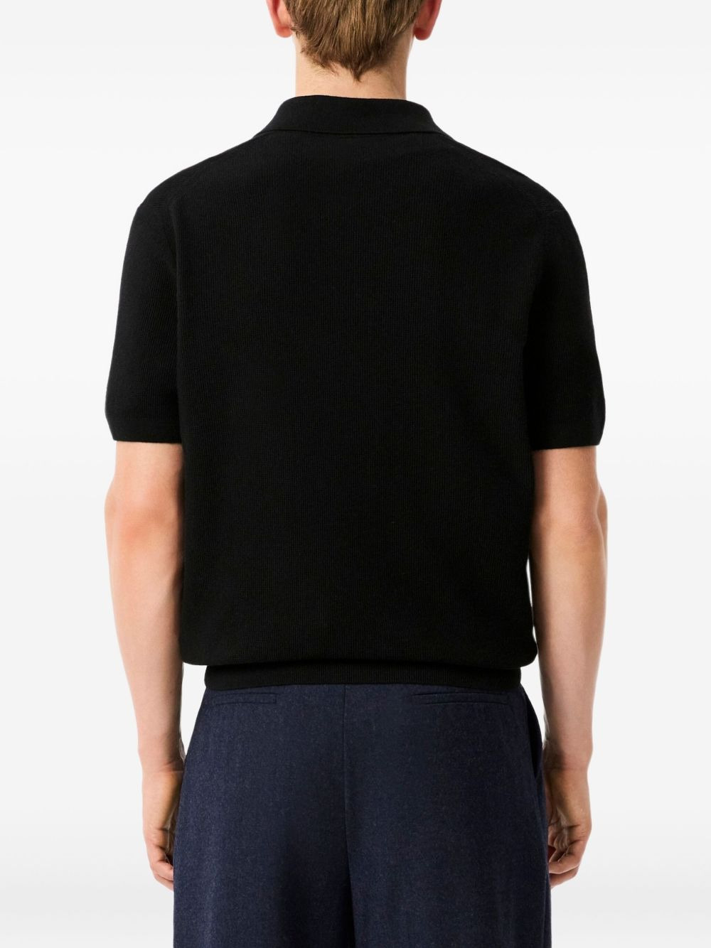 short-sleeve polo sweater - 3