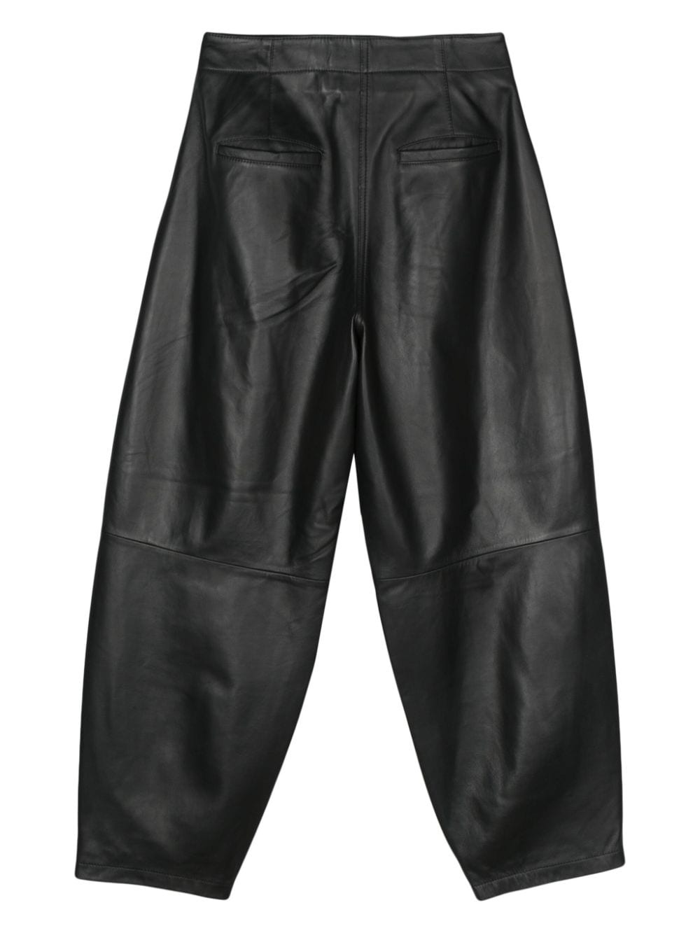 leather tapered trousers - 2