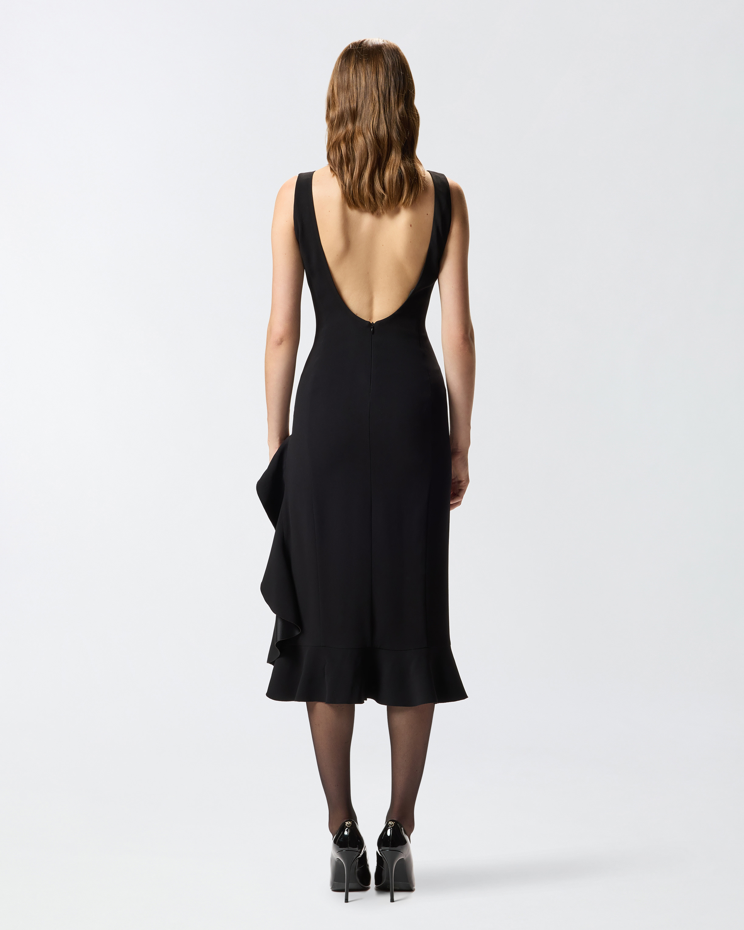 FITTED DRESS WITH FLOUNCES - 4