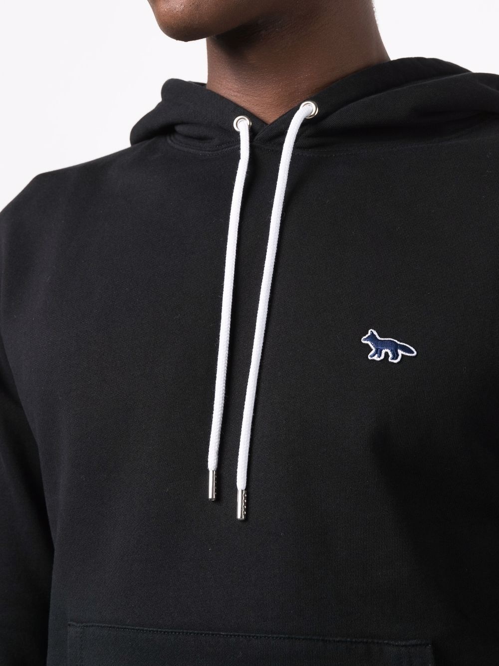 embroidered-logo cotton hoodie - 6