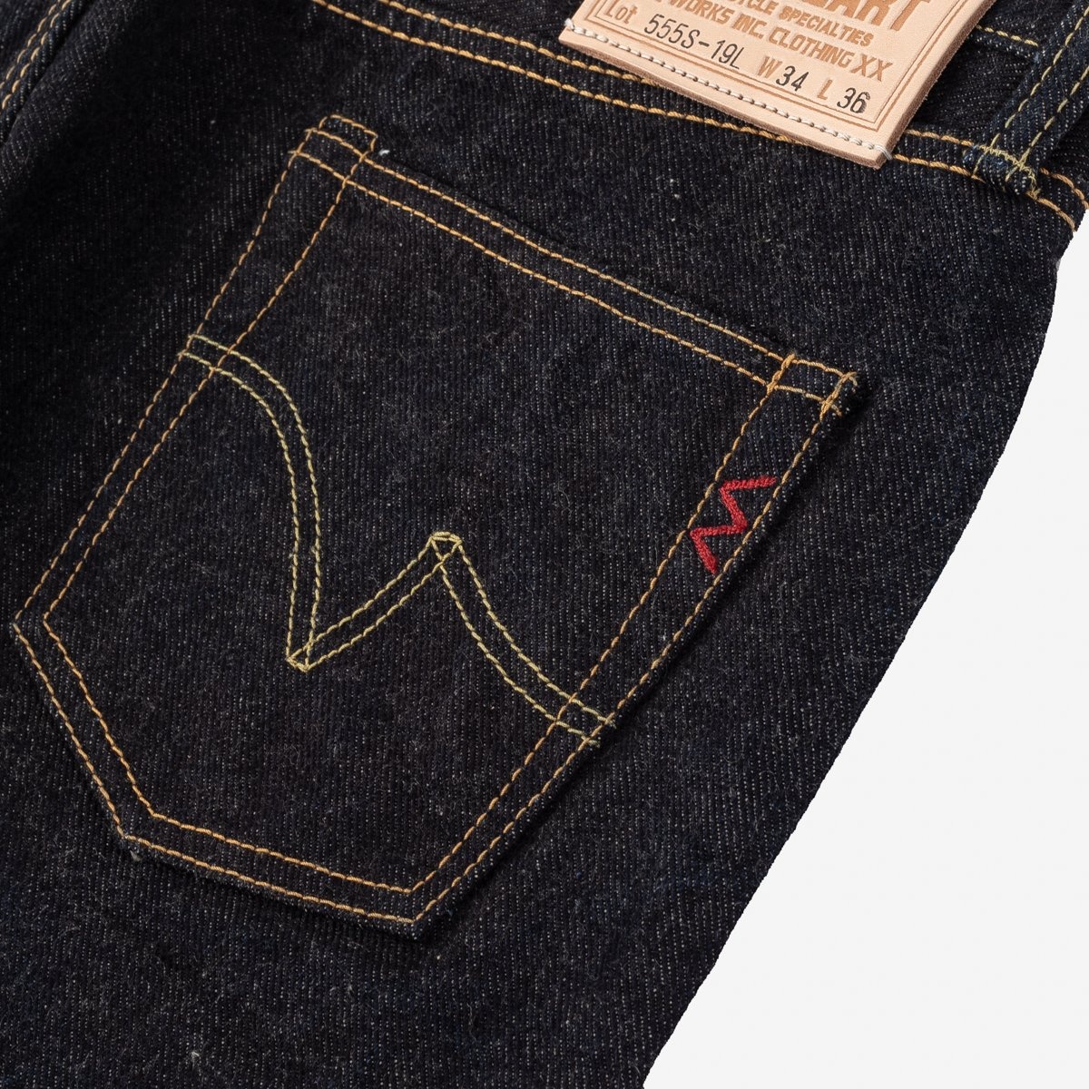 IH-555S-19L 19oz Left Hand Twill Selvedge Denim Super Slim Cut Jeans - Indigo - 11