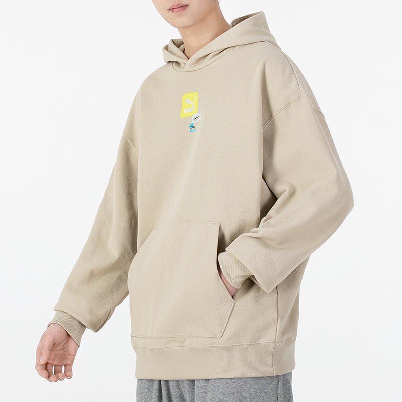 PUMA Oversize Trend Graphic Logo Hoodie 'Beige' 536061-64 - 5