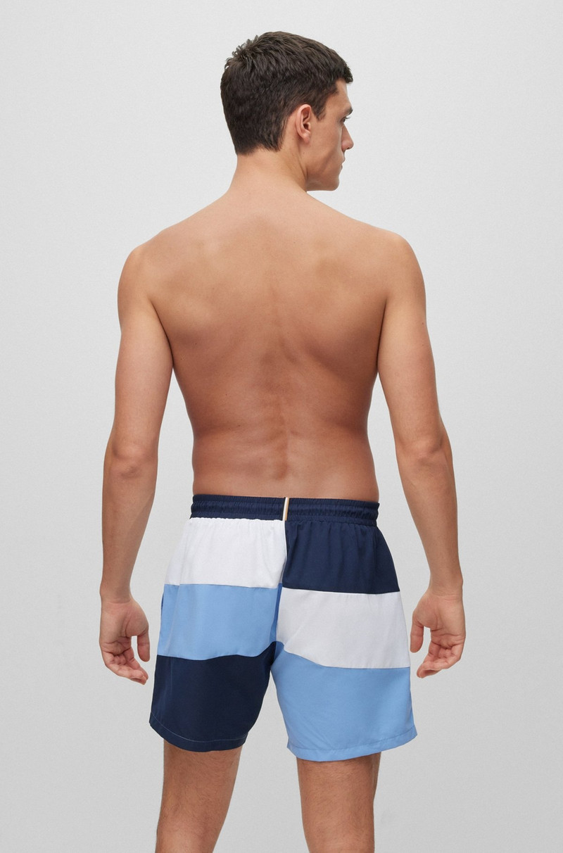 BOSS COLOUR-BLOCKED SWIM SHORTS IN QUICK-DRYING MATERIAL outlook