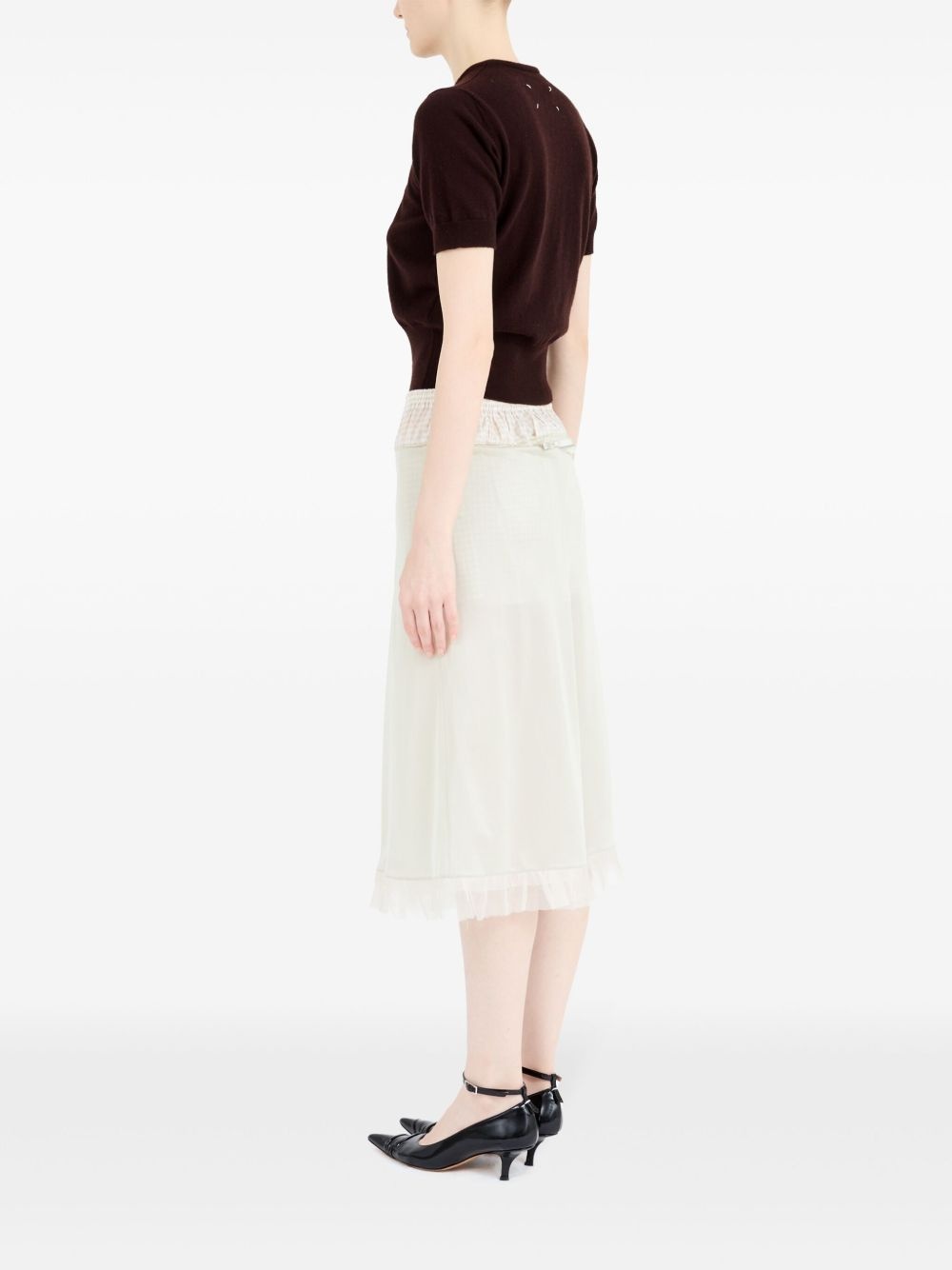 checked midi skirt - 6