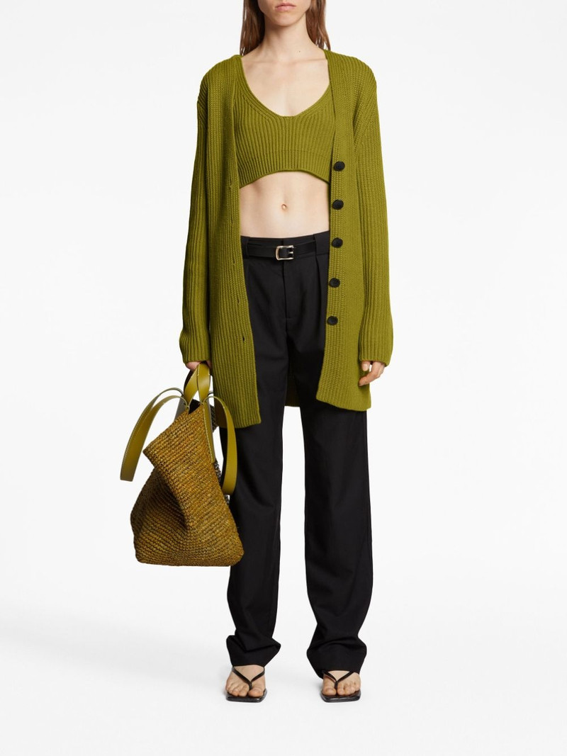 Proenza Schouler ribbed-knit belted cardigan outlook
