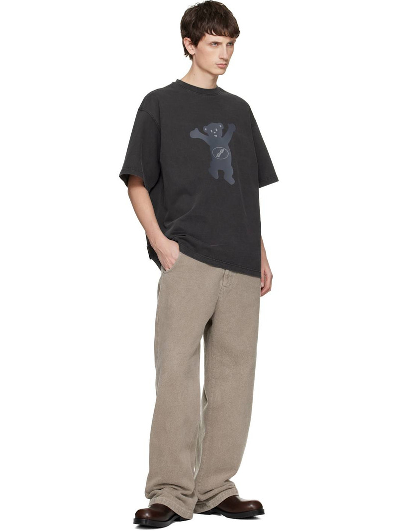 We11done Gray Teddy Logo T-shirt outlook