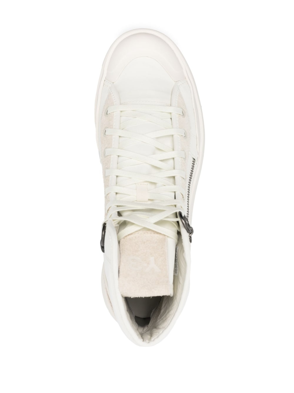 zip-around suede high-top sneakers - 4