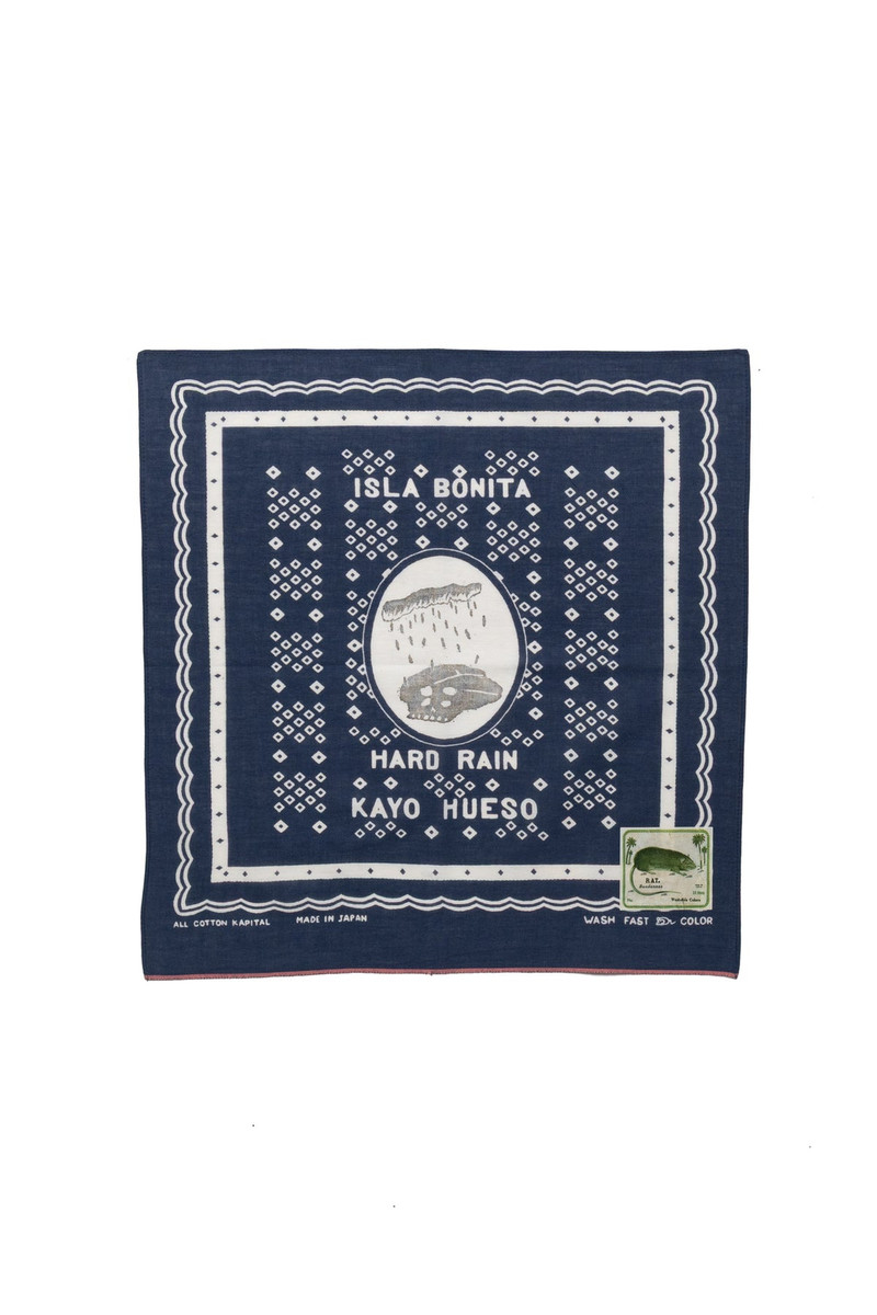 Fastcolor Selvedge Bandana (POLKA DOTS HARD RAIN) 15x15 3