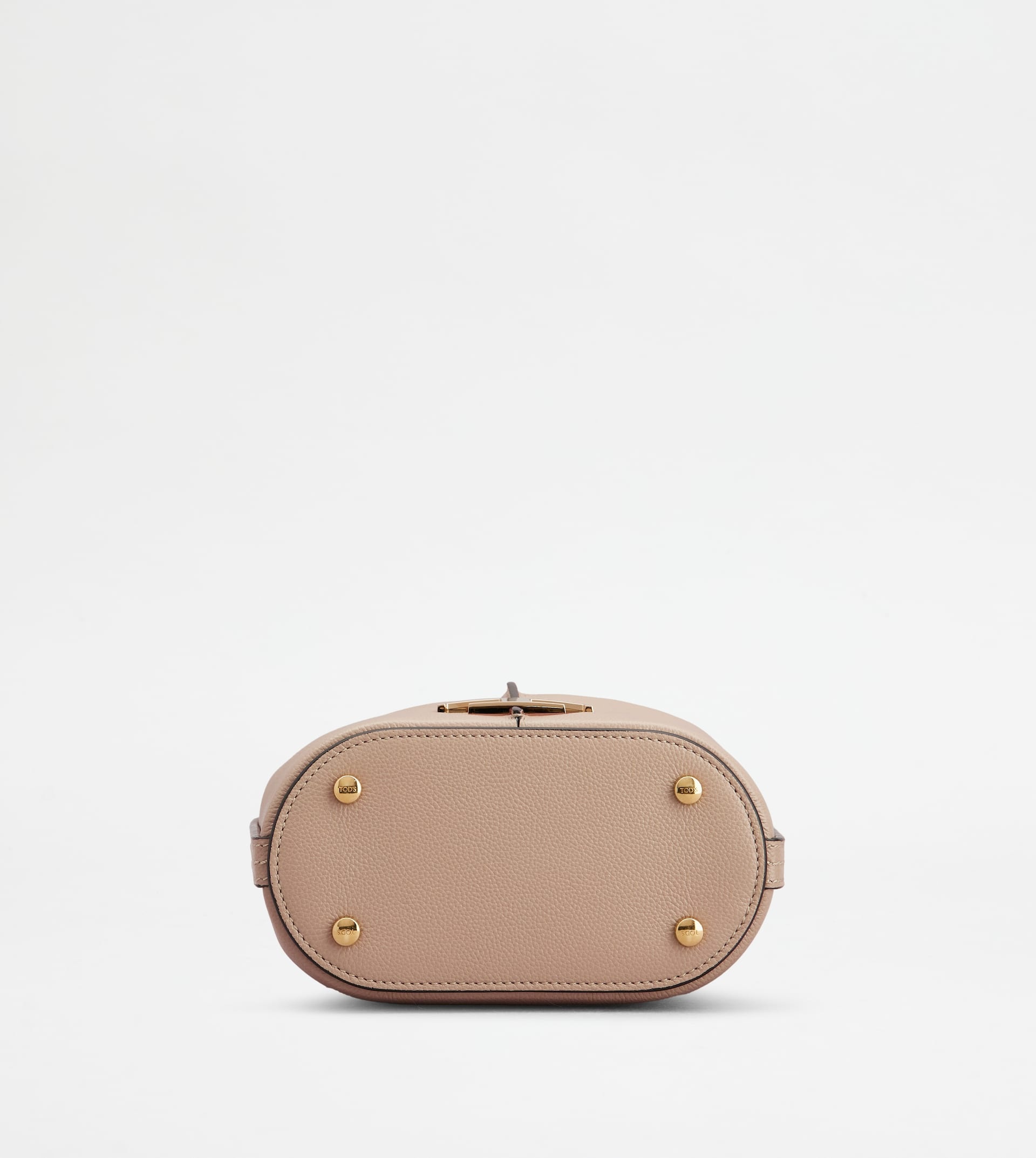T TIMELESS BUCKET BAG IN LEATHER MICRO - PINK - 3