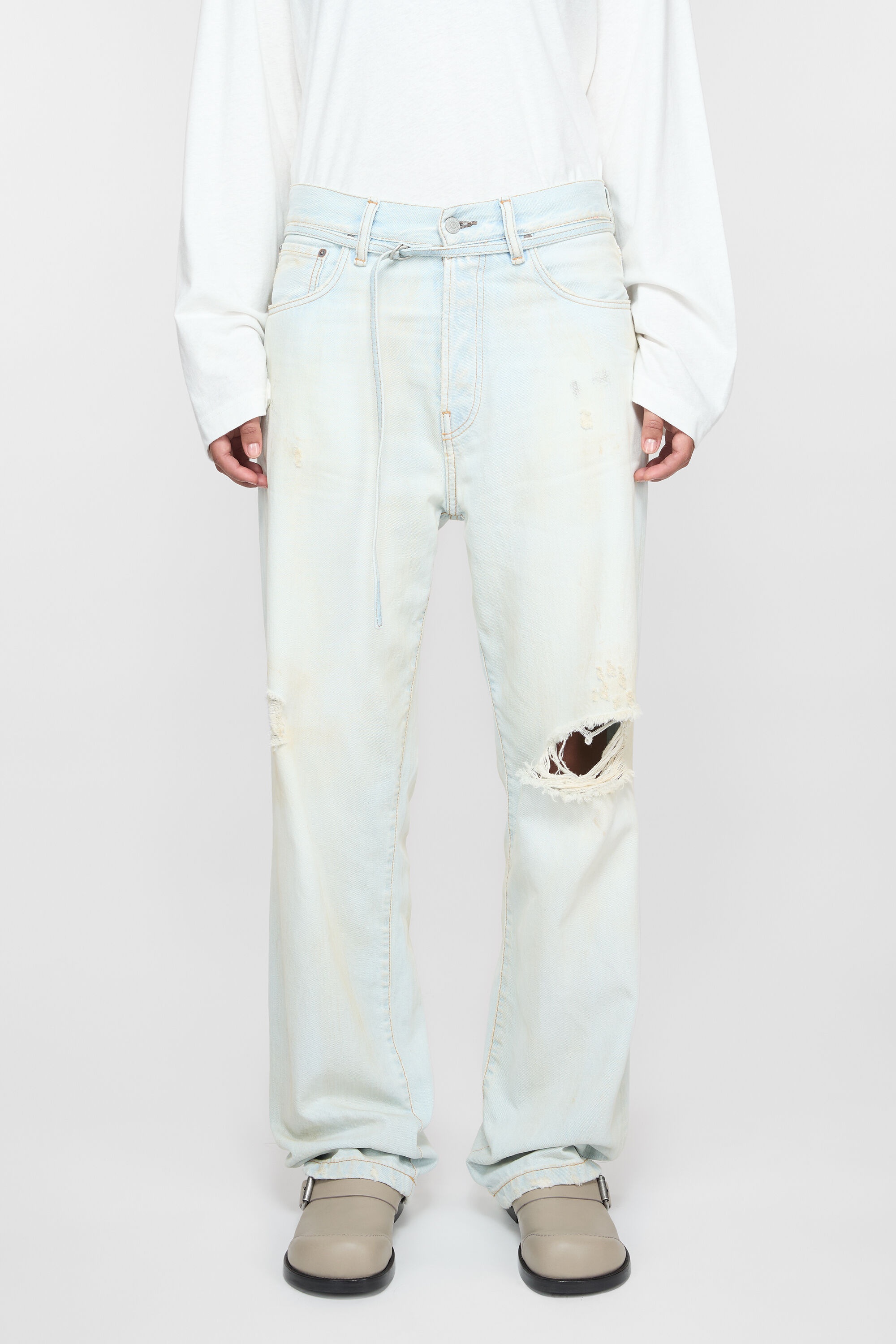Loose fit jeans - 1991 Toj - Light blue/white - 3