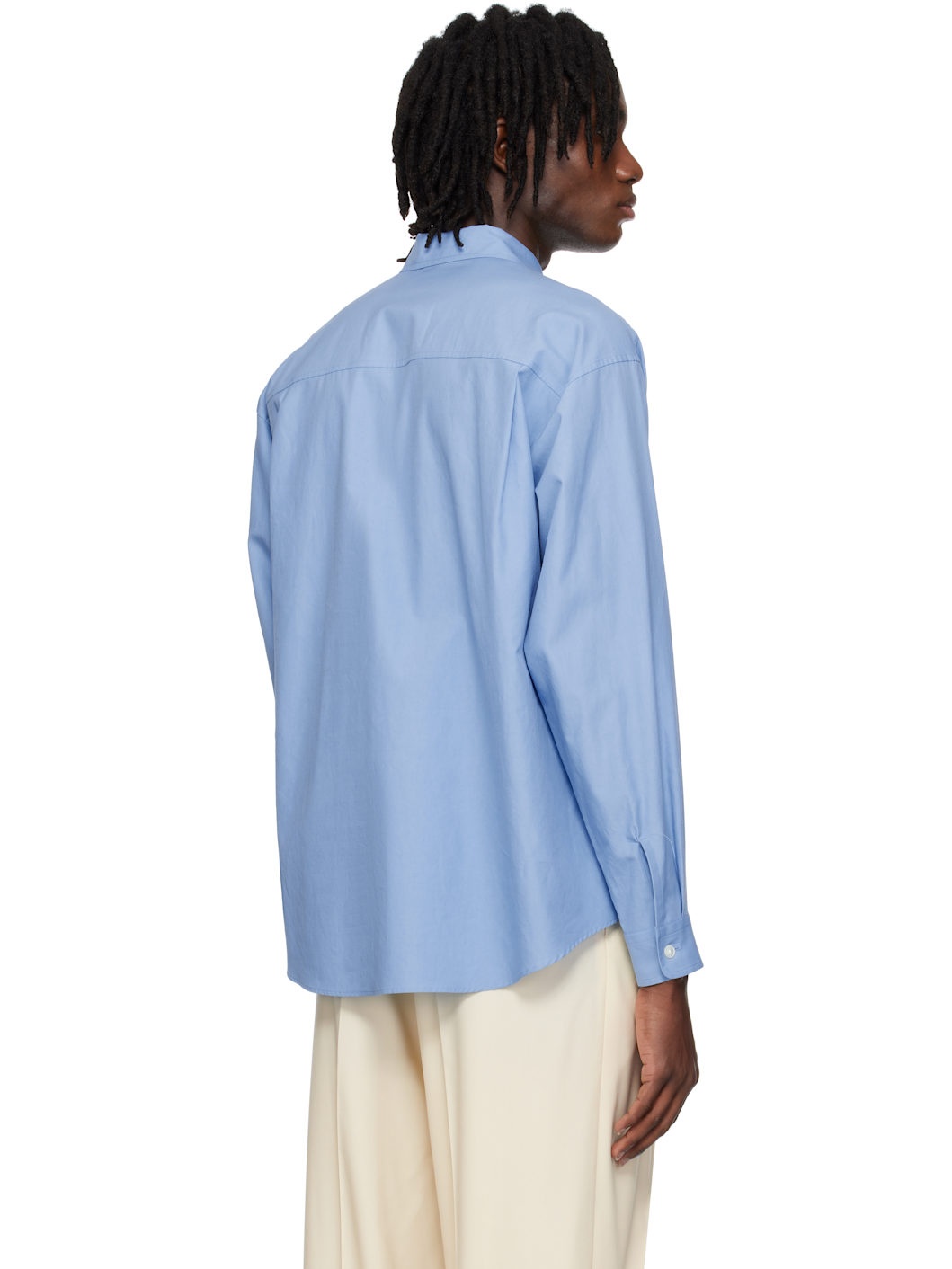 Blue Washed Finx Twill Big Shirt - 3