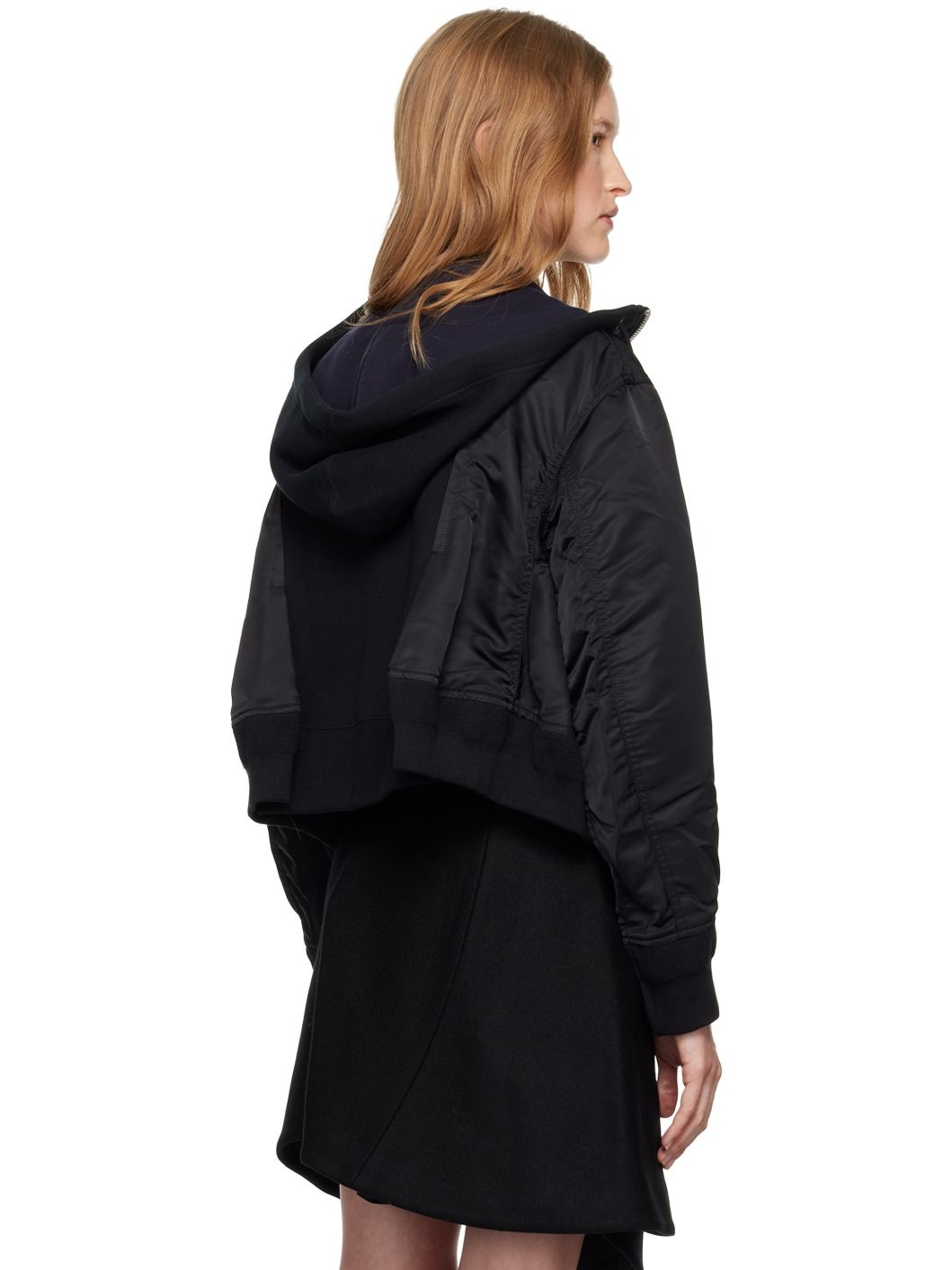 Black Sponge Sweat Hoodie - 3