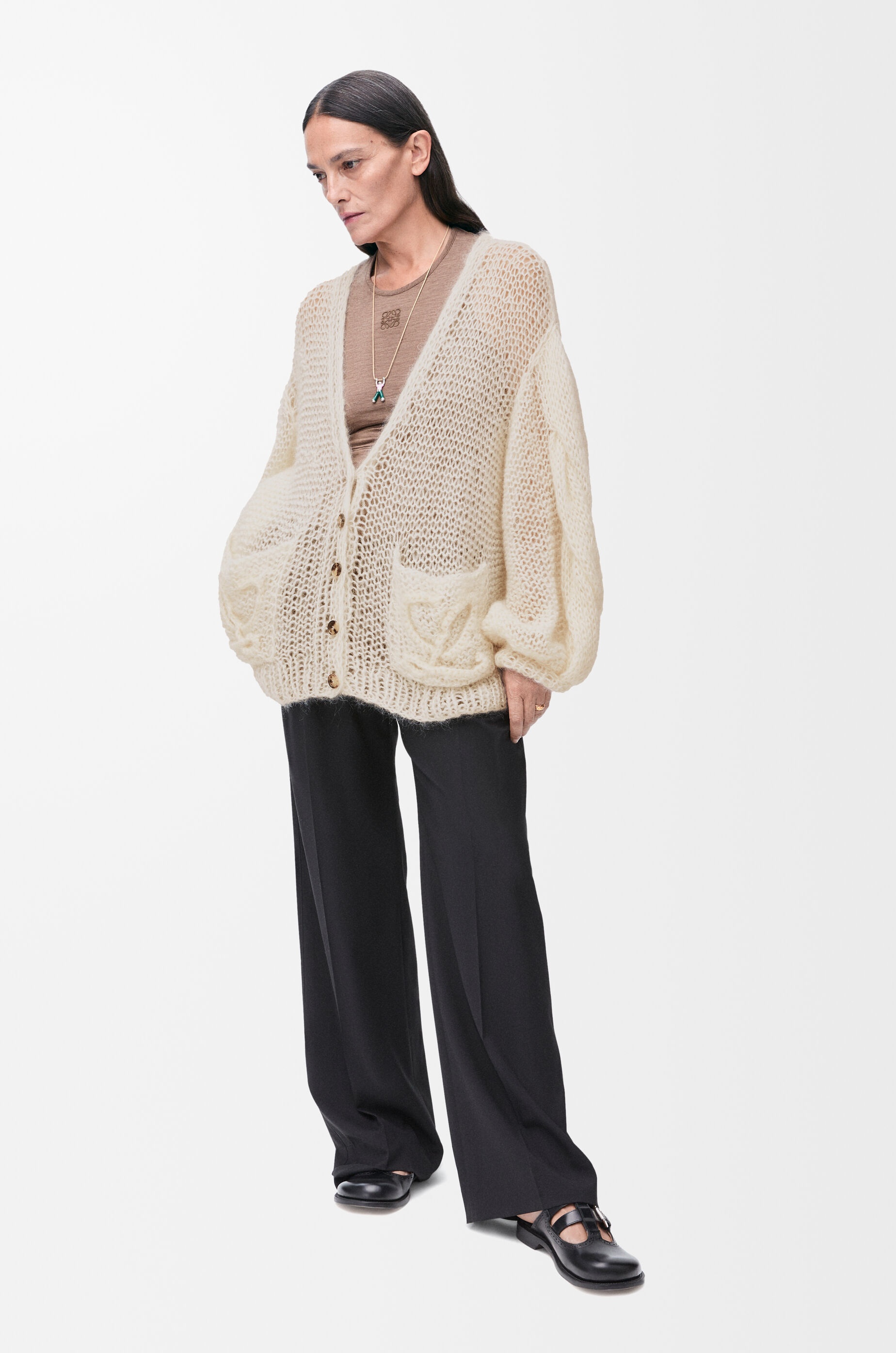Loewe Anagram cardigan in mohair | REVERSIBLE Loewe Anagram cardigan in mohair | REVERSIBLE