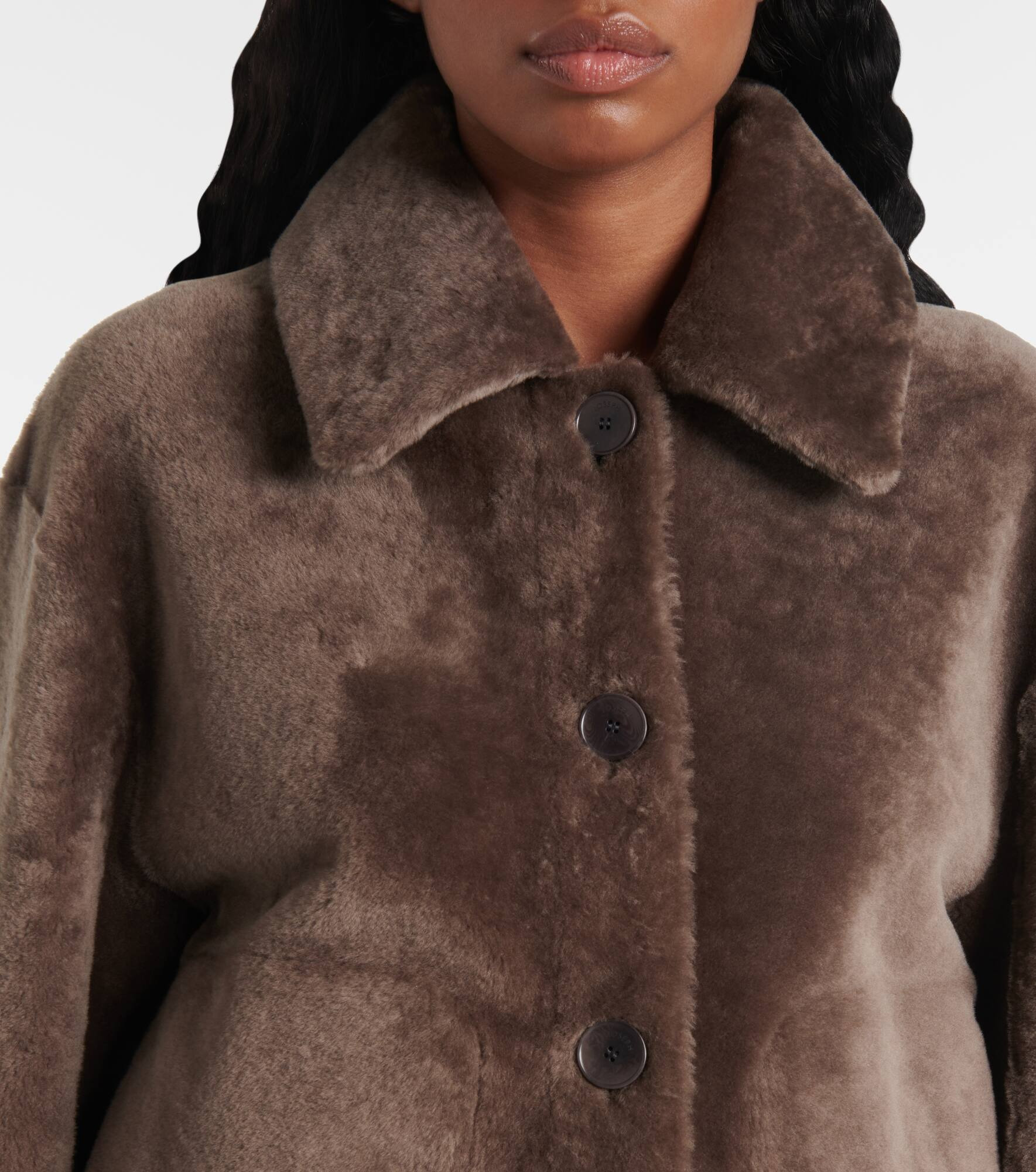 Reversible shearling and leather jacket - 4