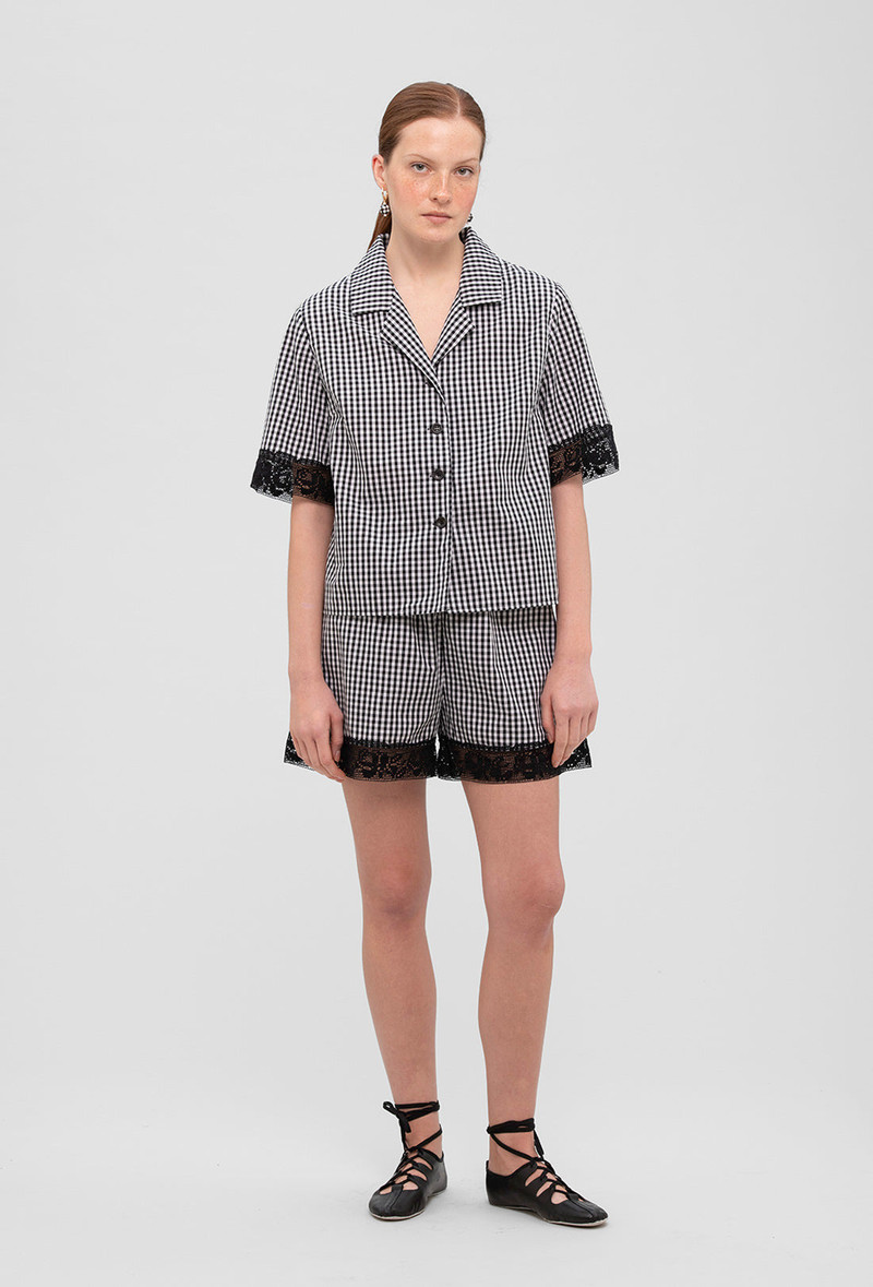 Zaza Shorts - Black Gingham 6