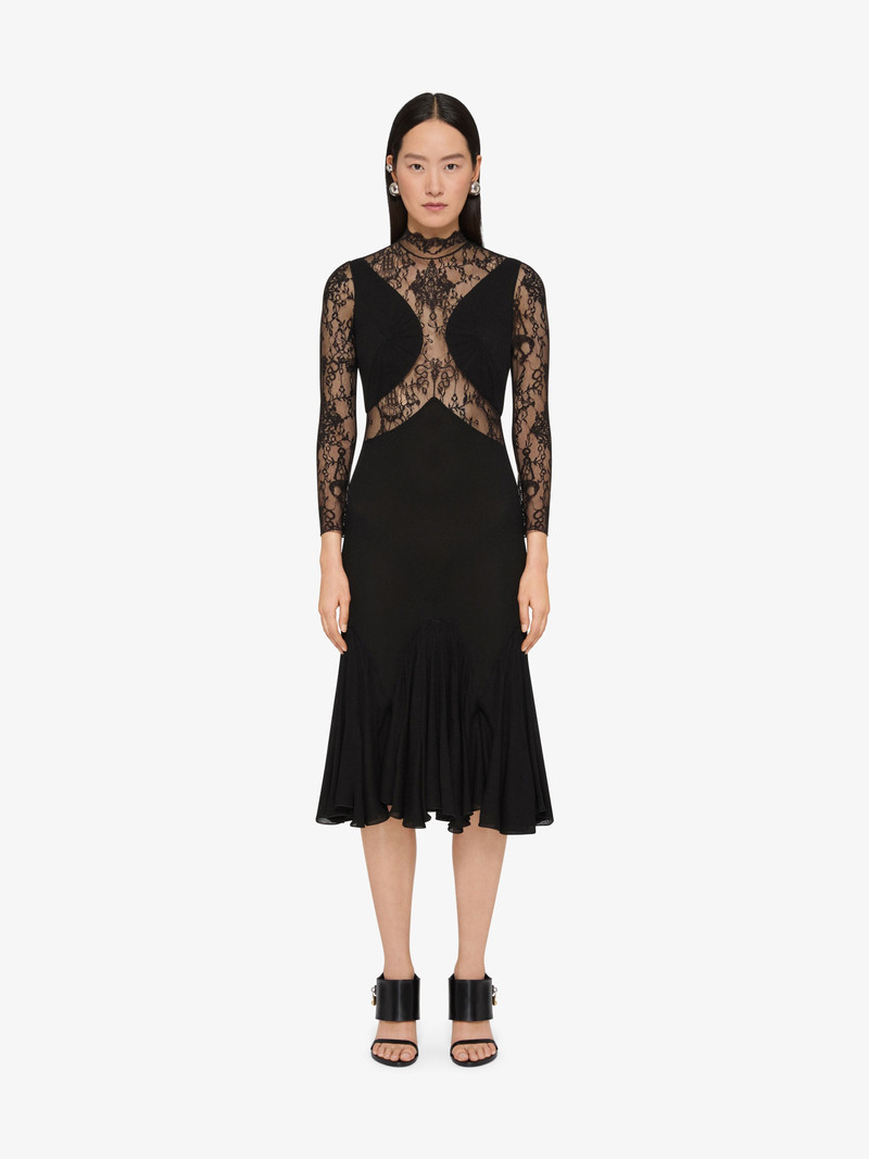 Givenchy DRESS IN CHANDELIER LACE AND JERSEY outlook