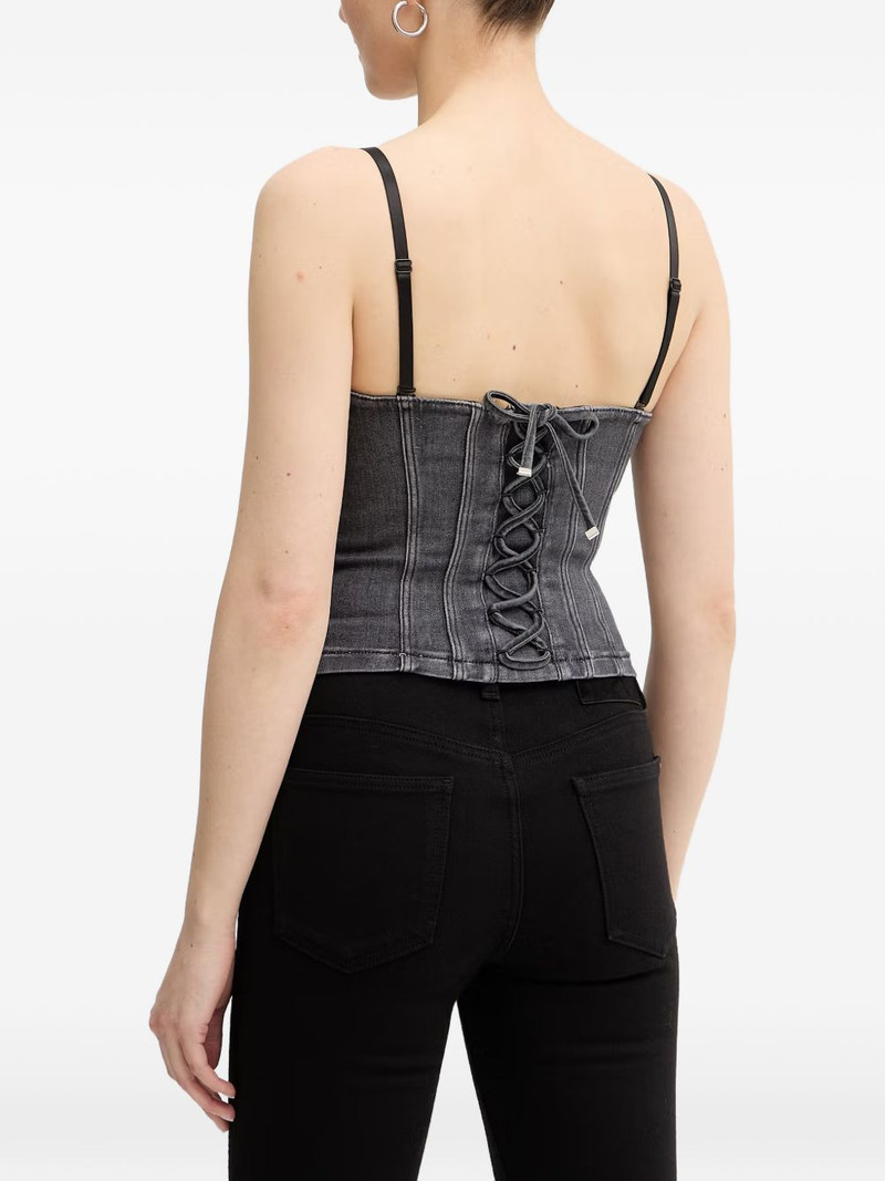 Cecile button denim corset top 3