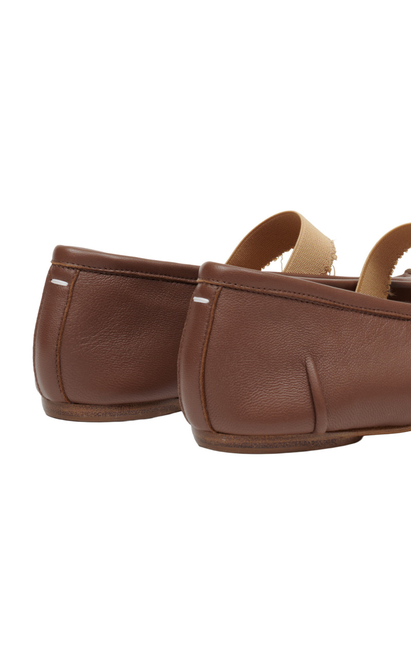Tabi Leather Ballet Flats brown 5