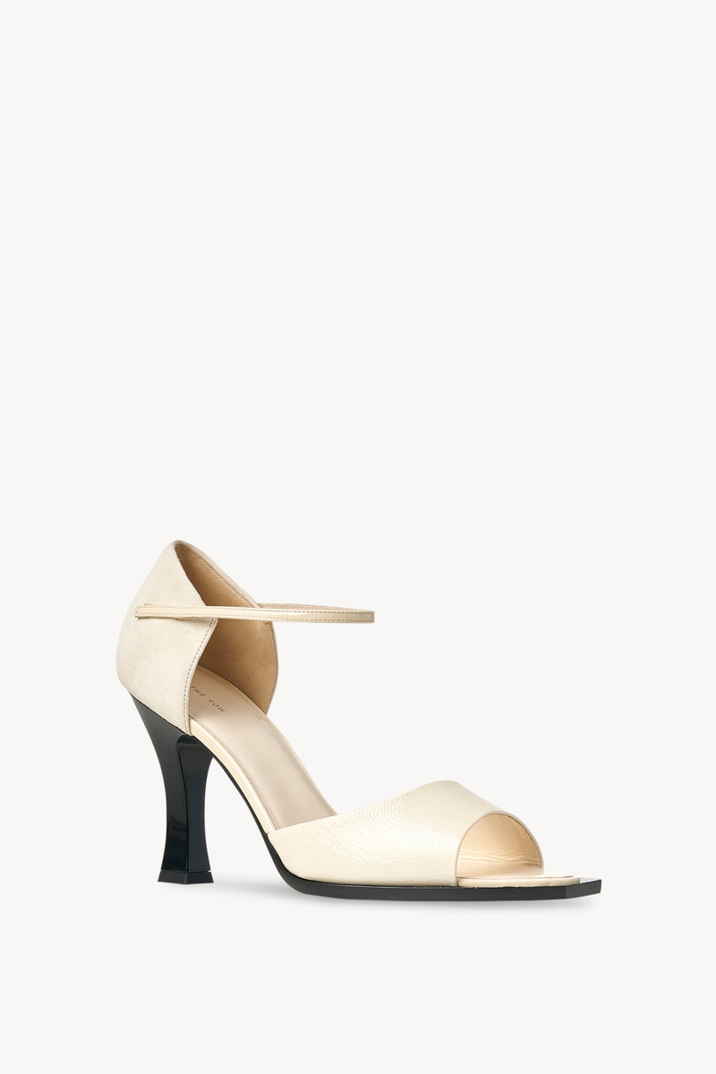 The Row MJ Heel Sandal in Leather outlook