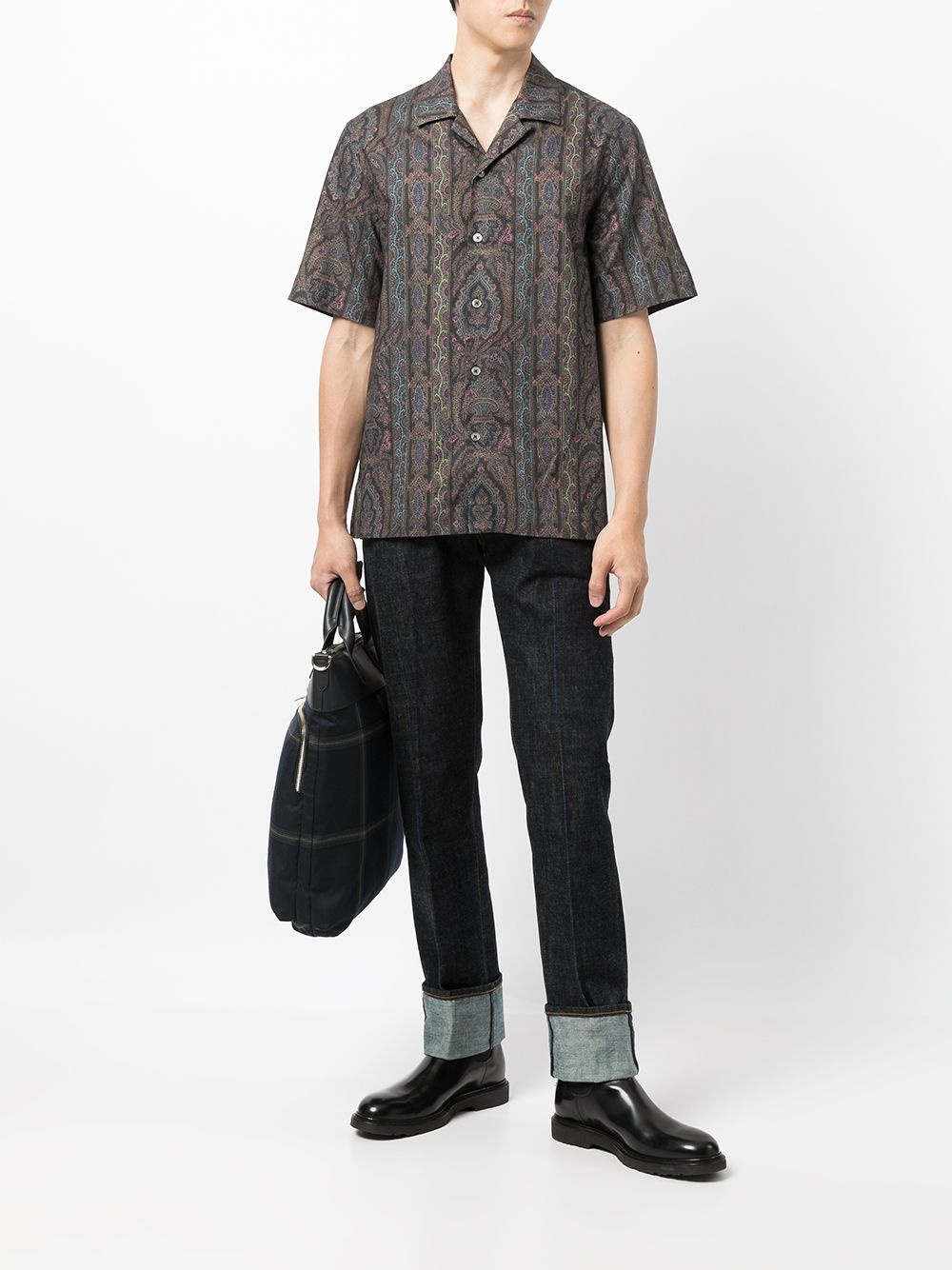 paisley-print short-sleeved shirt - 2